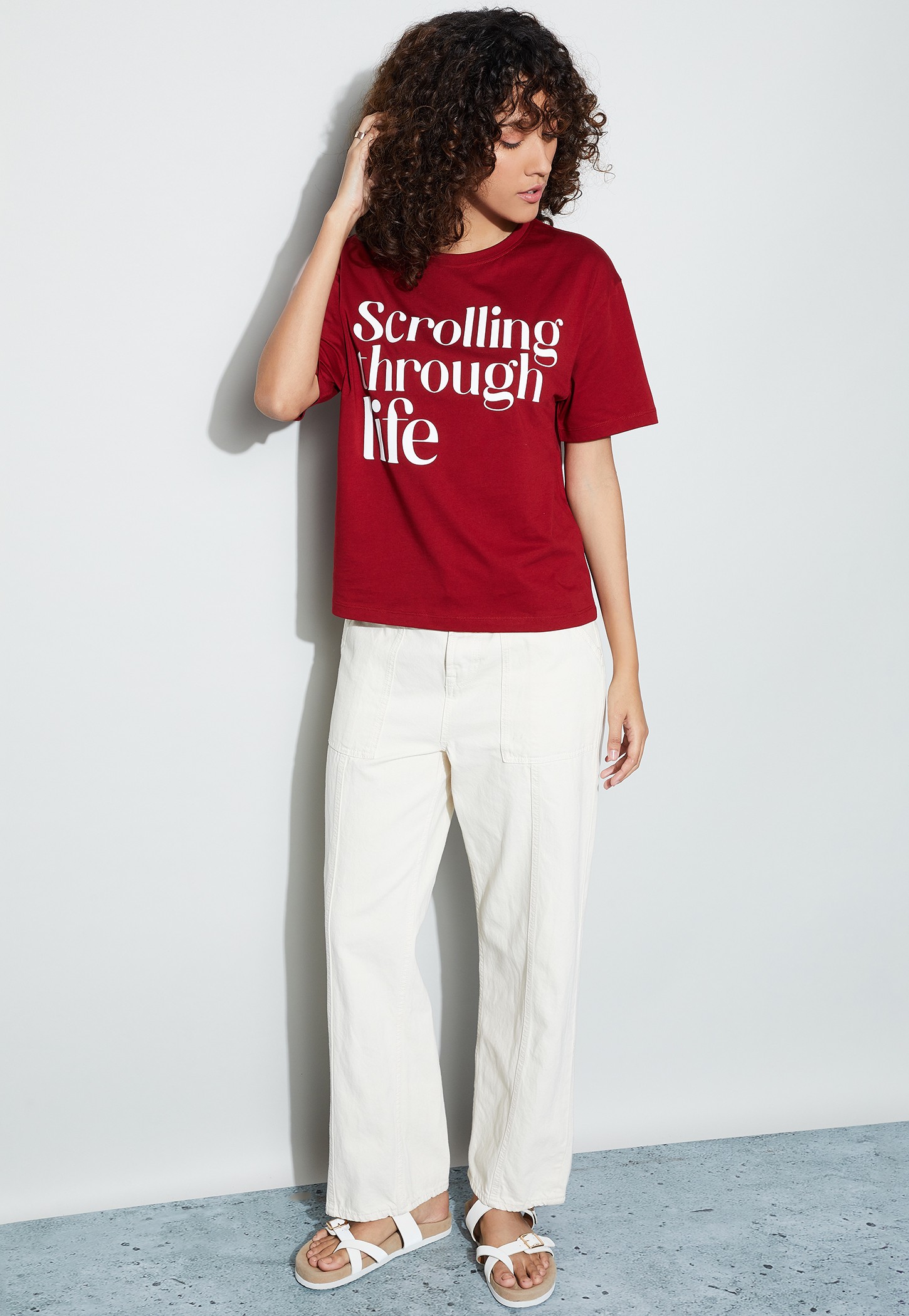 FAME FOREVER Typographic Print T-shirt-picture-43