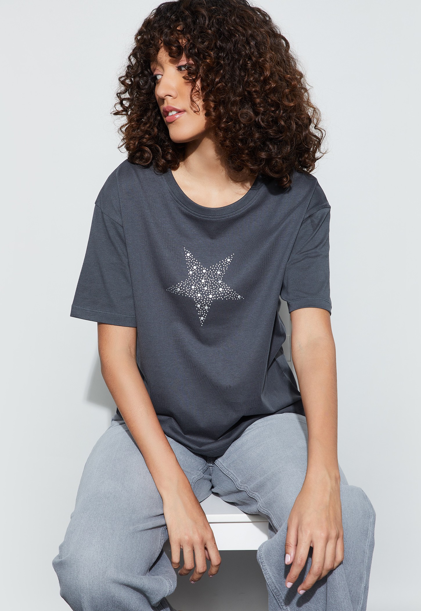 FAME FOREVER Embellished T-shirt-image-39