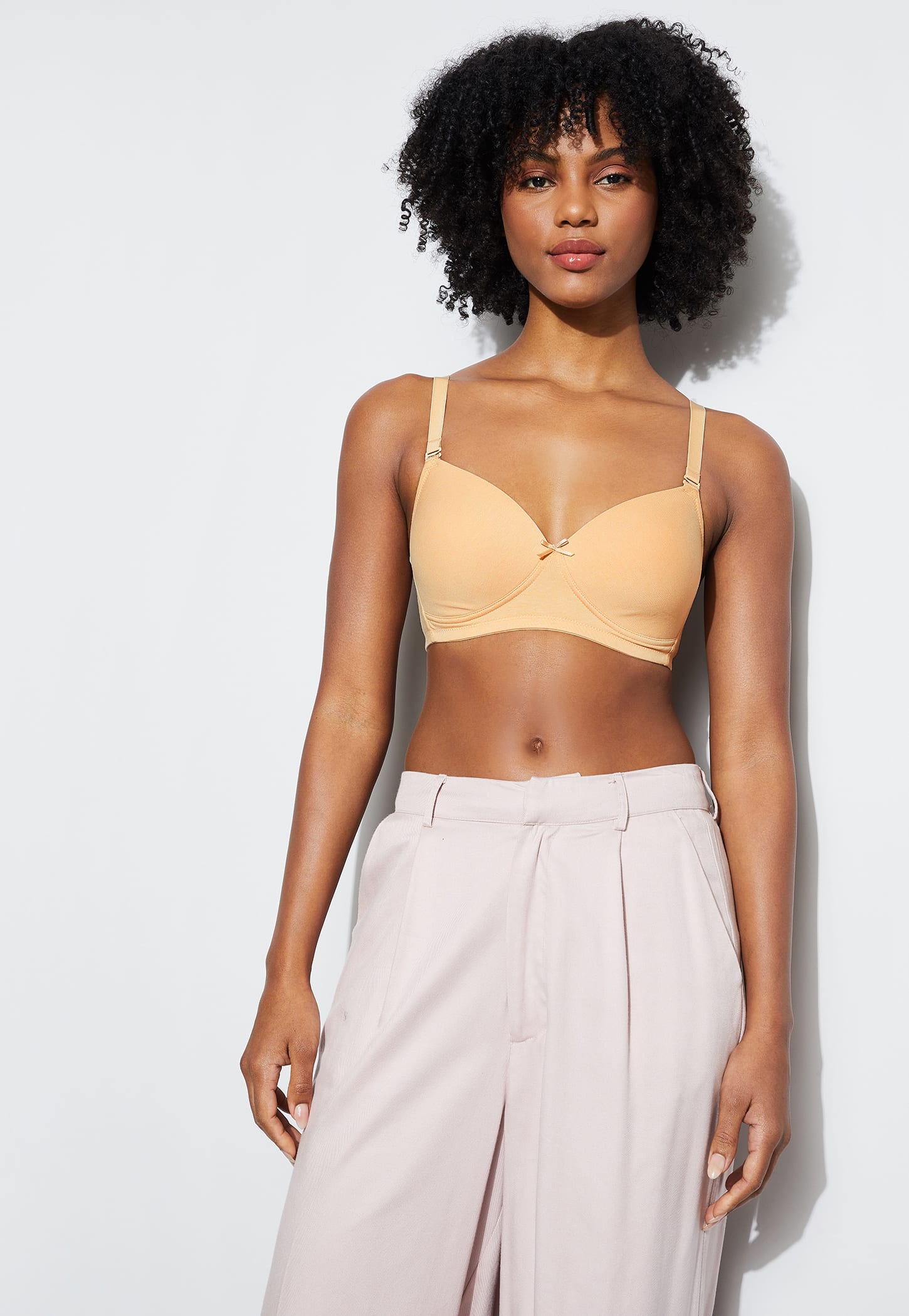 GINGER Solid Padded Non-Wired Seamed T-Shirt Bra-picture-25