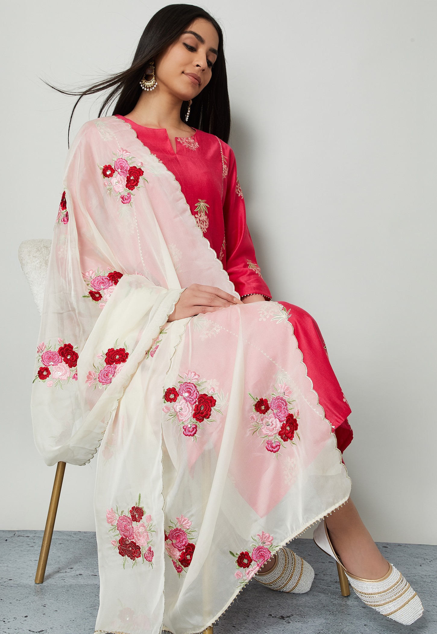 MELANGE Embroidered Dupatta-image-40