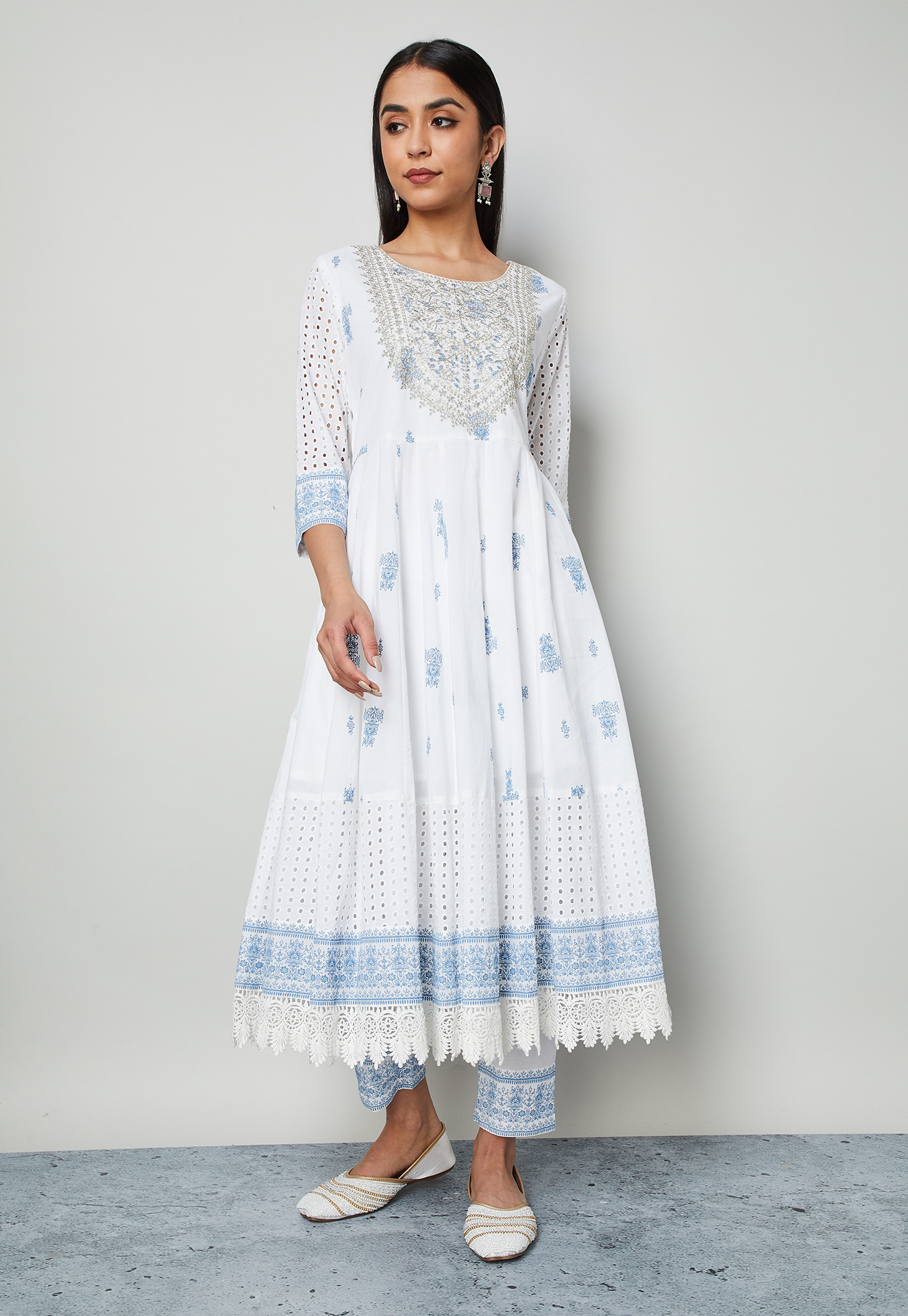 melange LIFESTYLE Embroidered Anarkali Kurta-picture-32