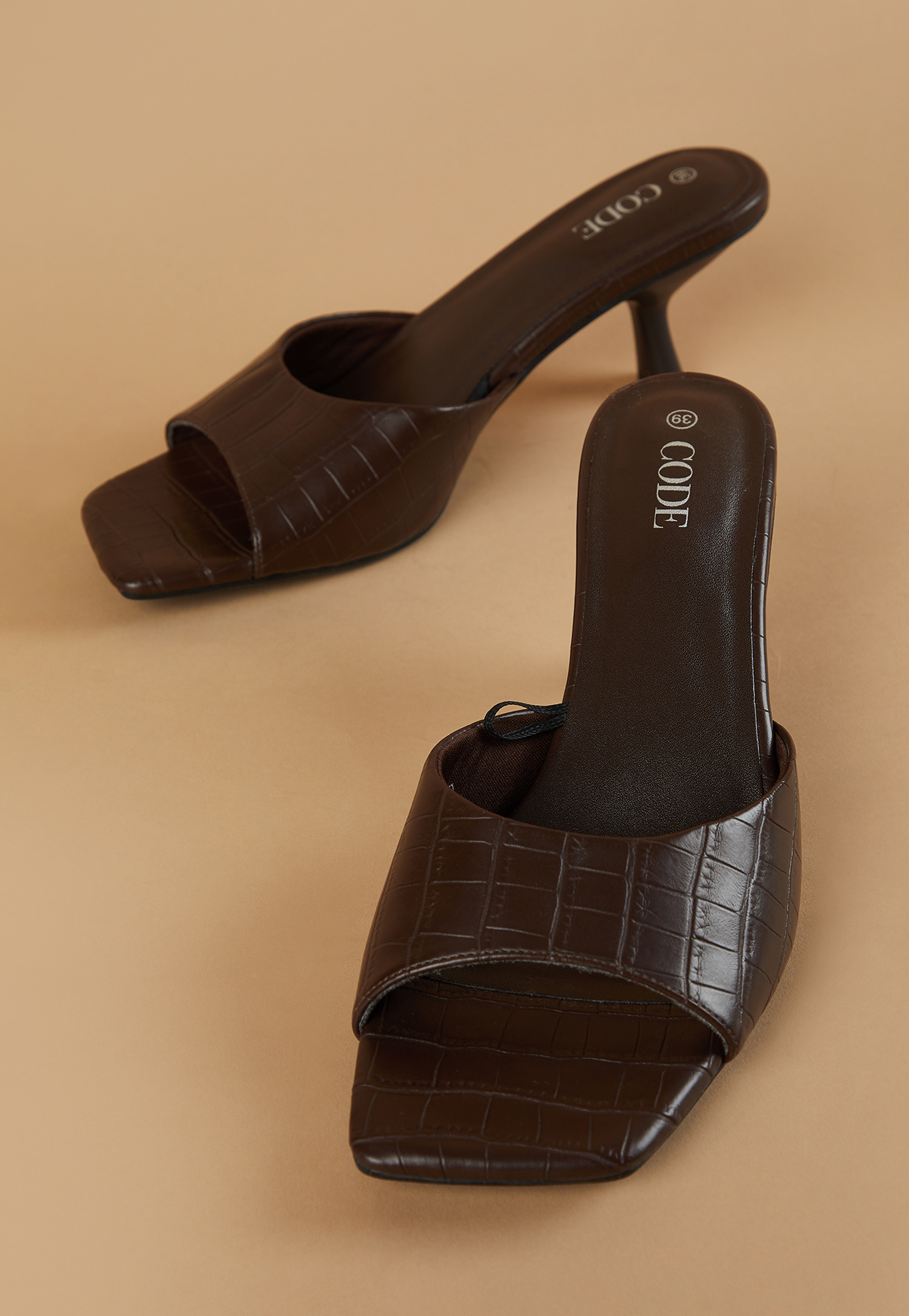 CODE Embossed Spool Heels-picture-15