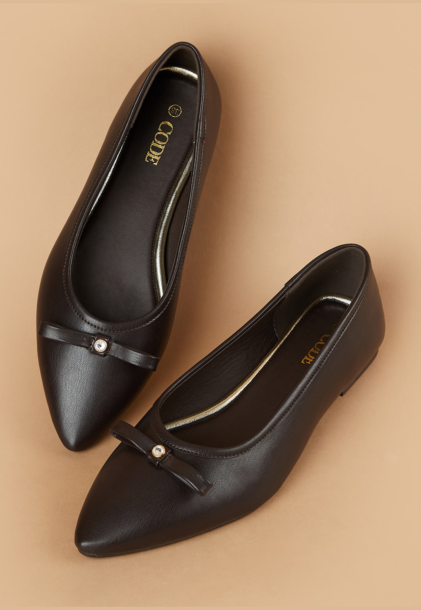 CODE Solid Pointed Toe Ballerinas-picture-34
