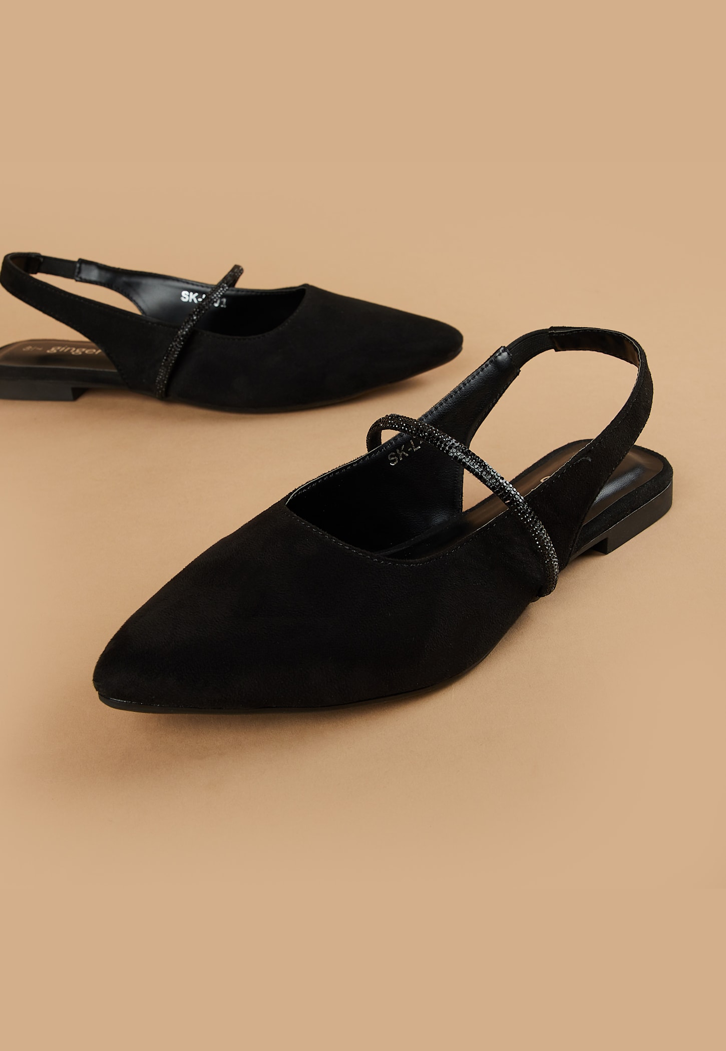 GINGER Embellished Pointed Flat Ballerinas-picture-15
