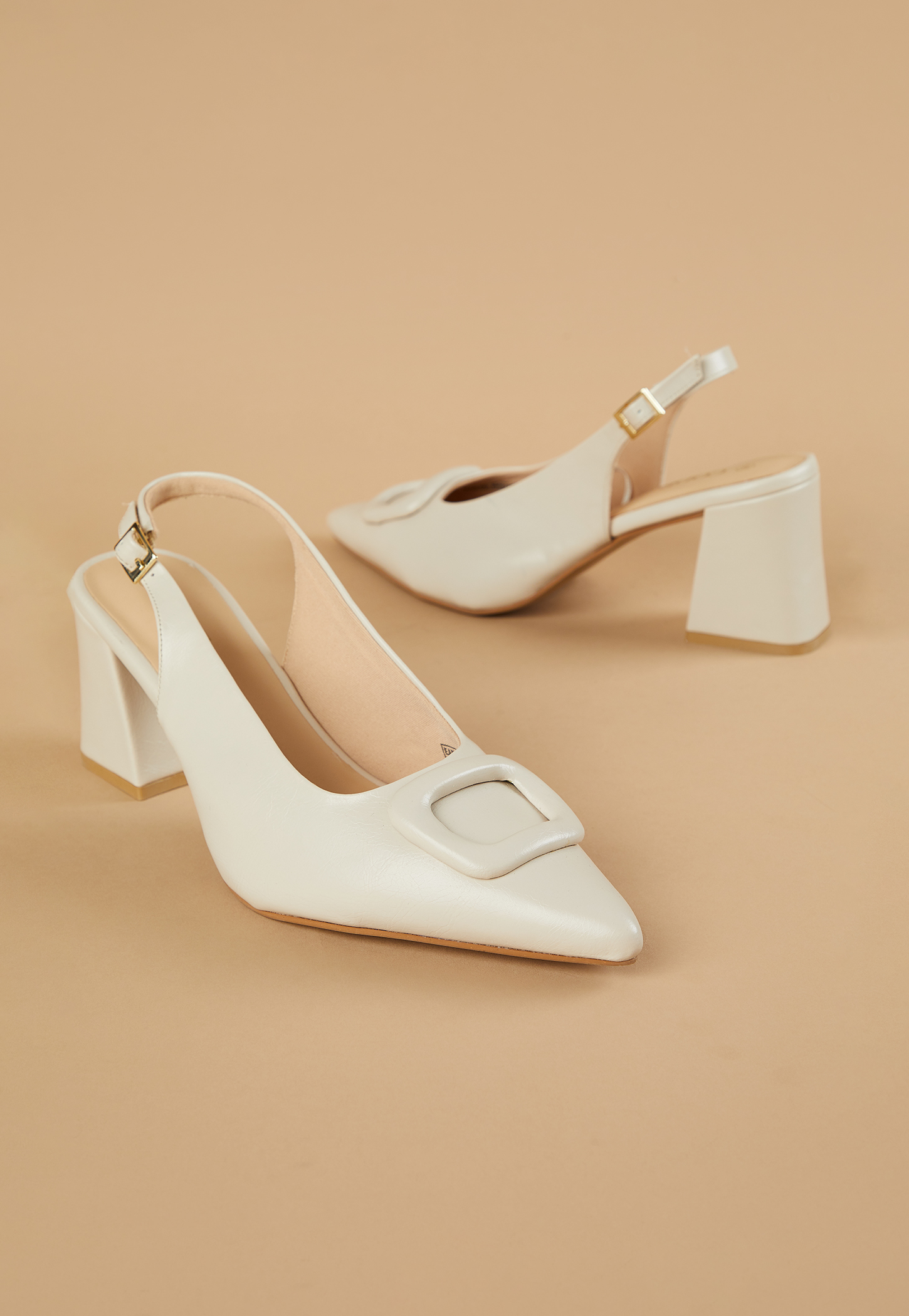CODE Buckle Detail Block Heels-picture-39