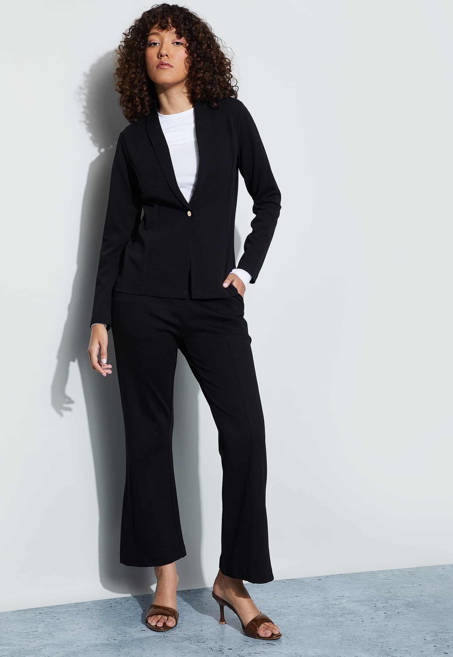 CODE Solid Bootcut Trousers-picture-10
