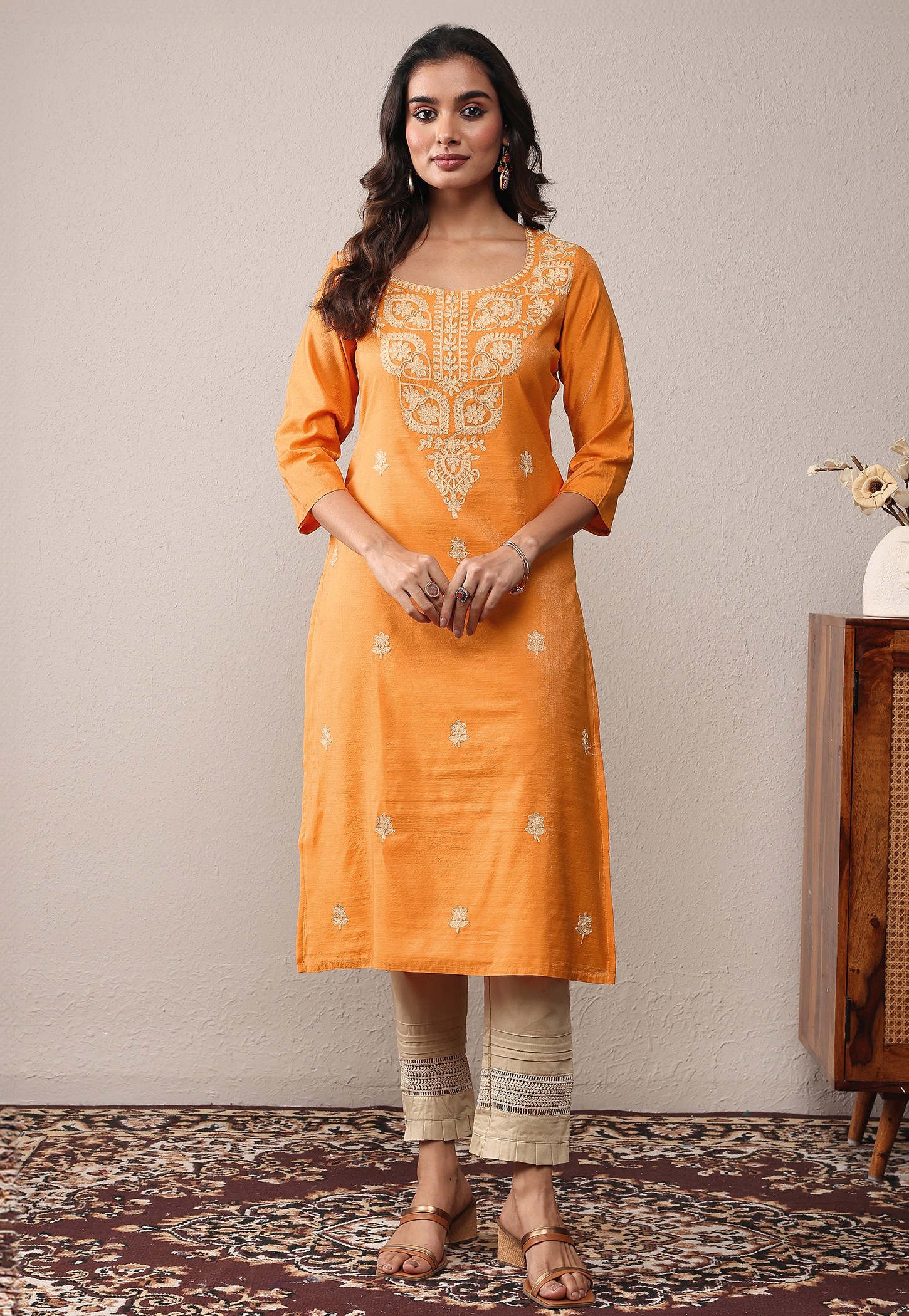 LIBAS Embroidered Straight Kurta-picture-19