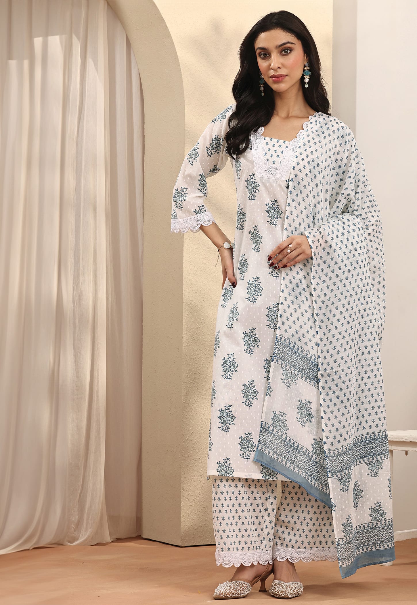 LIBAS Floral Print Kurta Set-picture-12