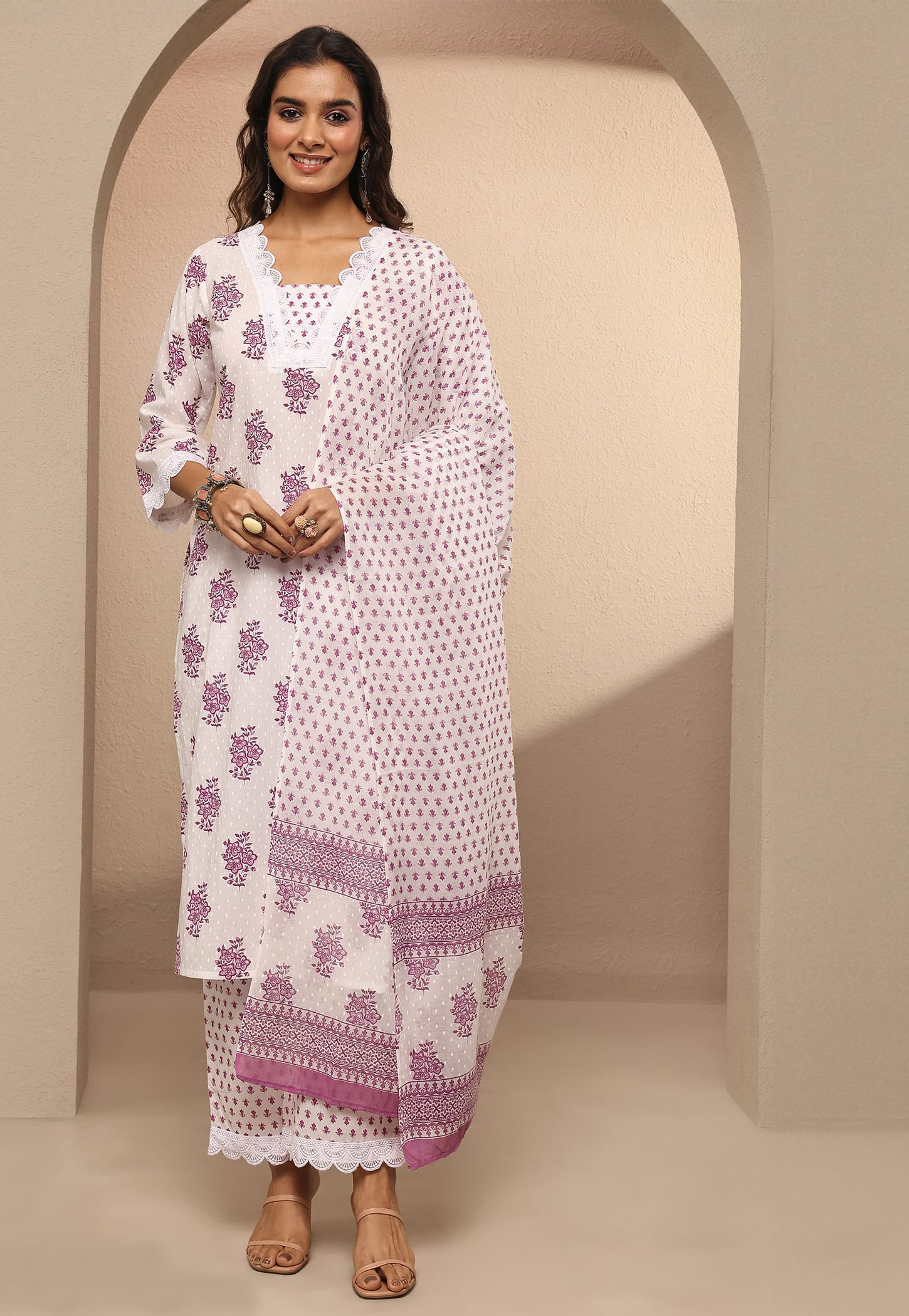 LIBAS Floral Print Straight Kurta Set-picture-35