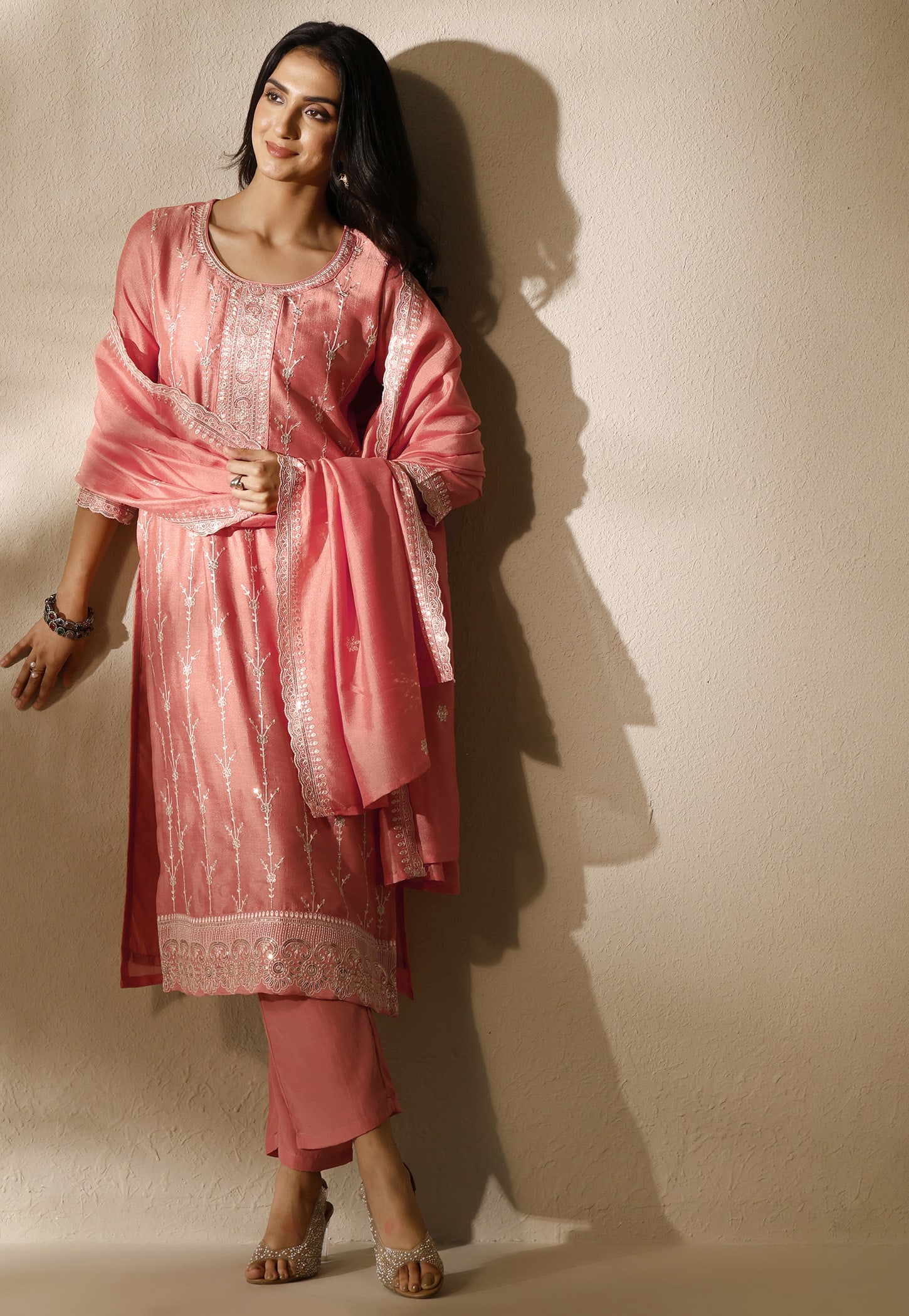 LIBAS Sequinned Straight Kurta Set-picture-43