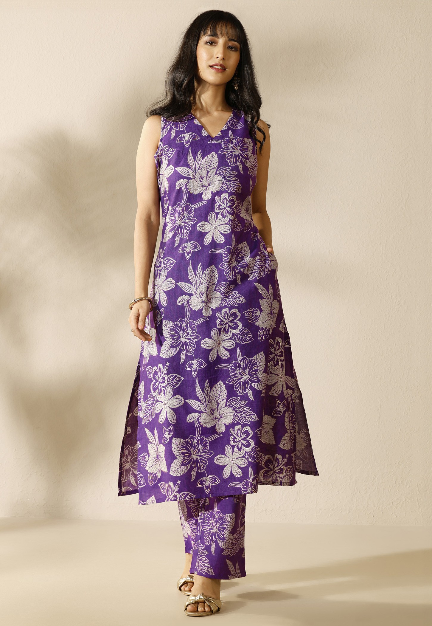 LIBAS Floral Print A-Line Kurta Set-picture-32