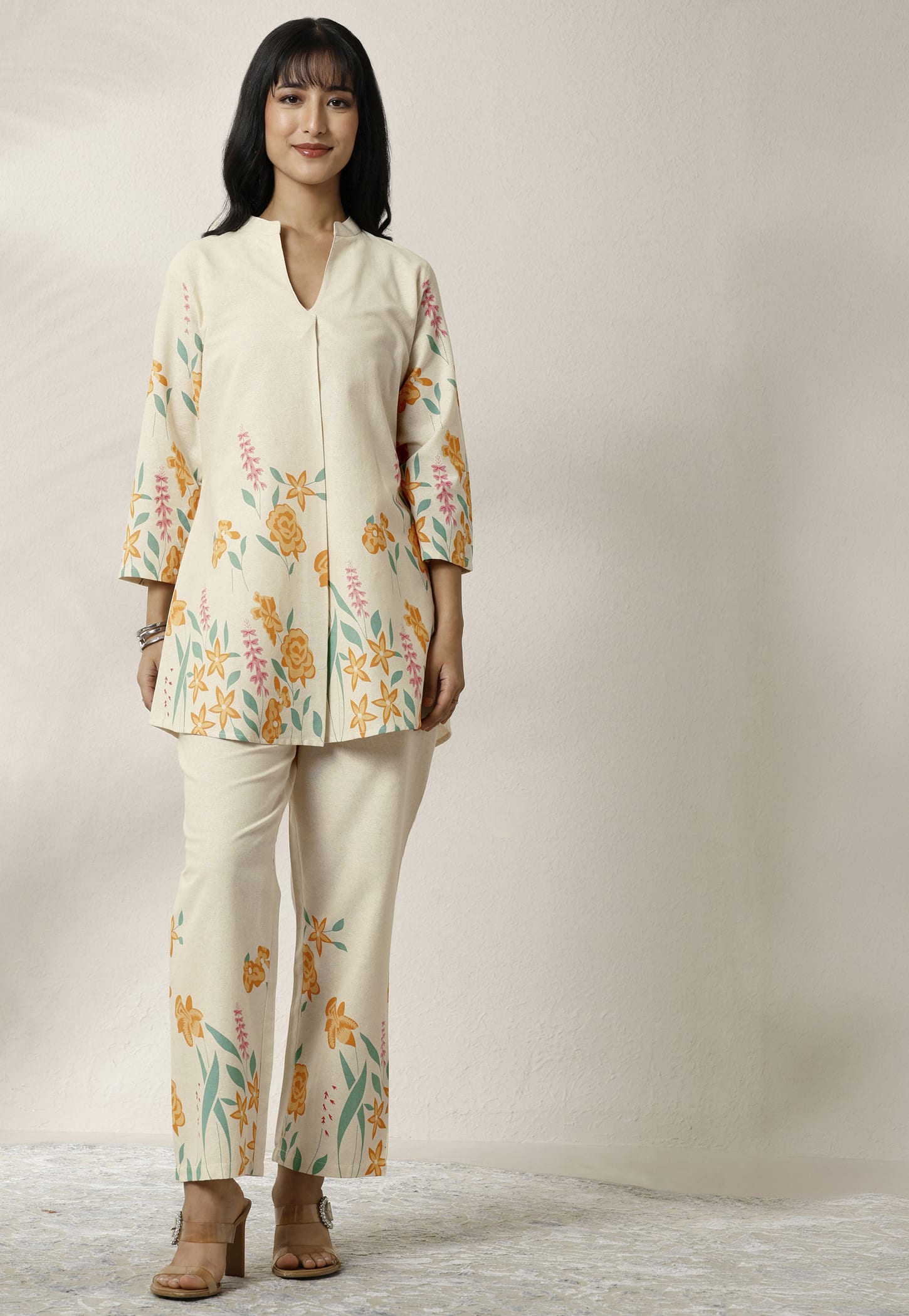 LIBAS Floral Print Kurti Set
