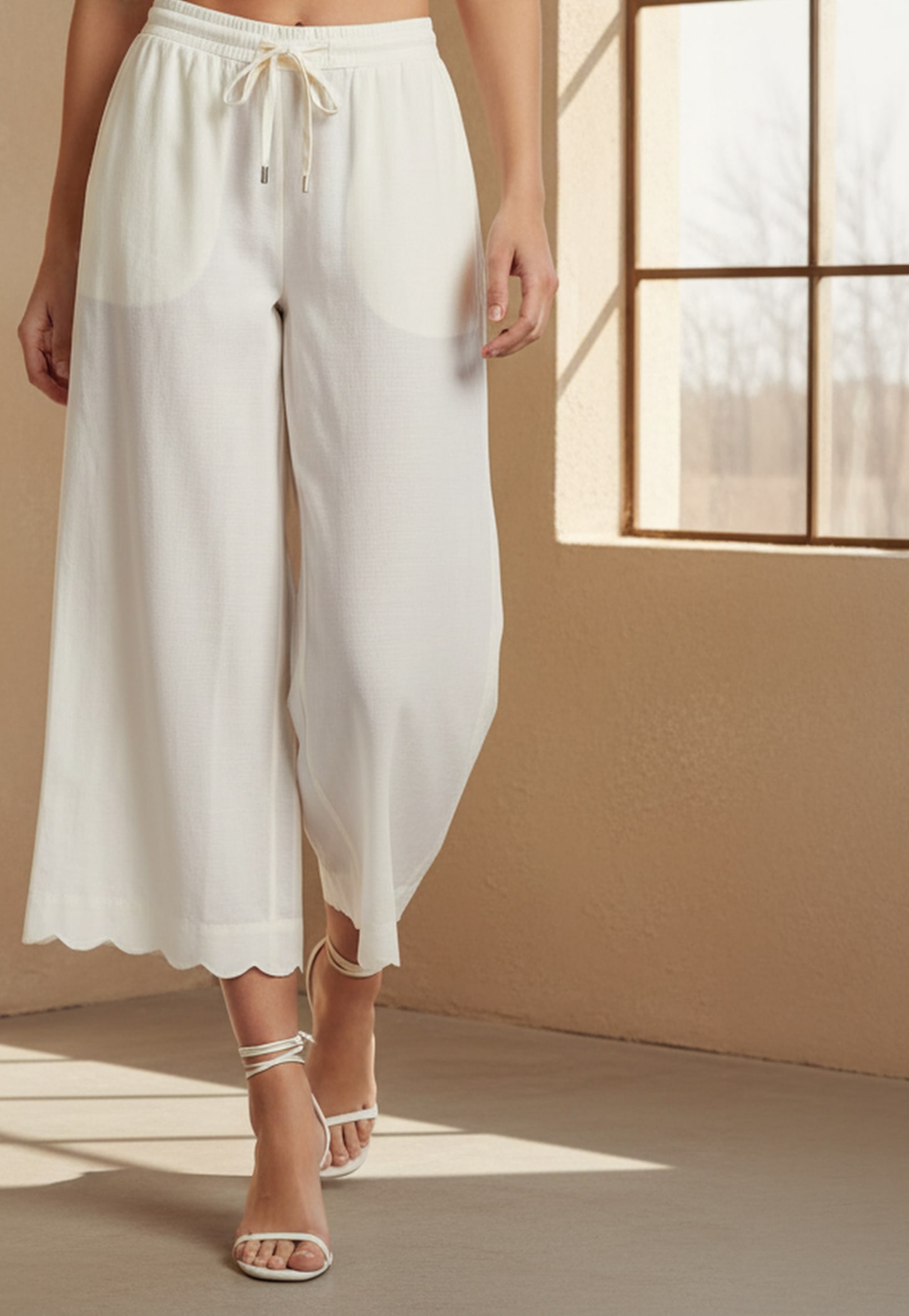 W Solid Straight Palazzo Pant-picture-12