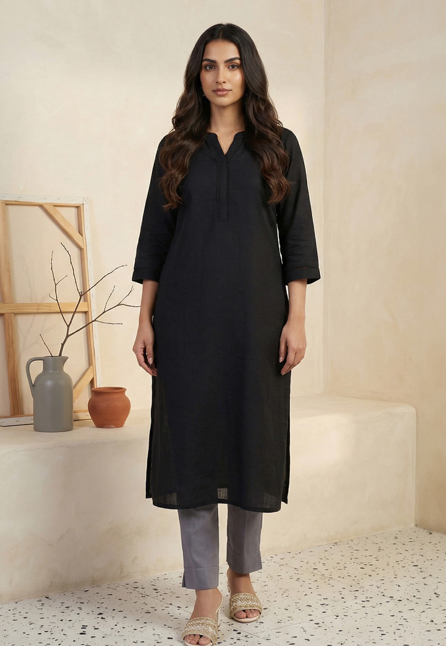 AURELIA Solid Straight Kurta-picture-26