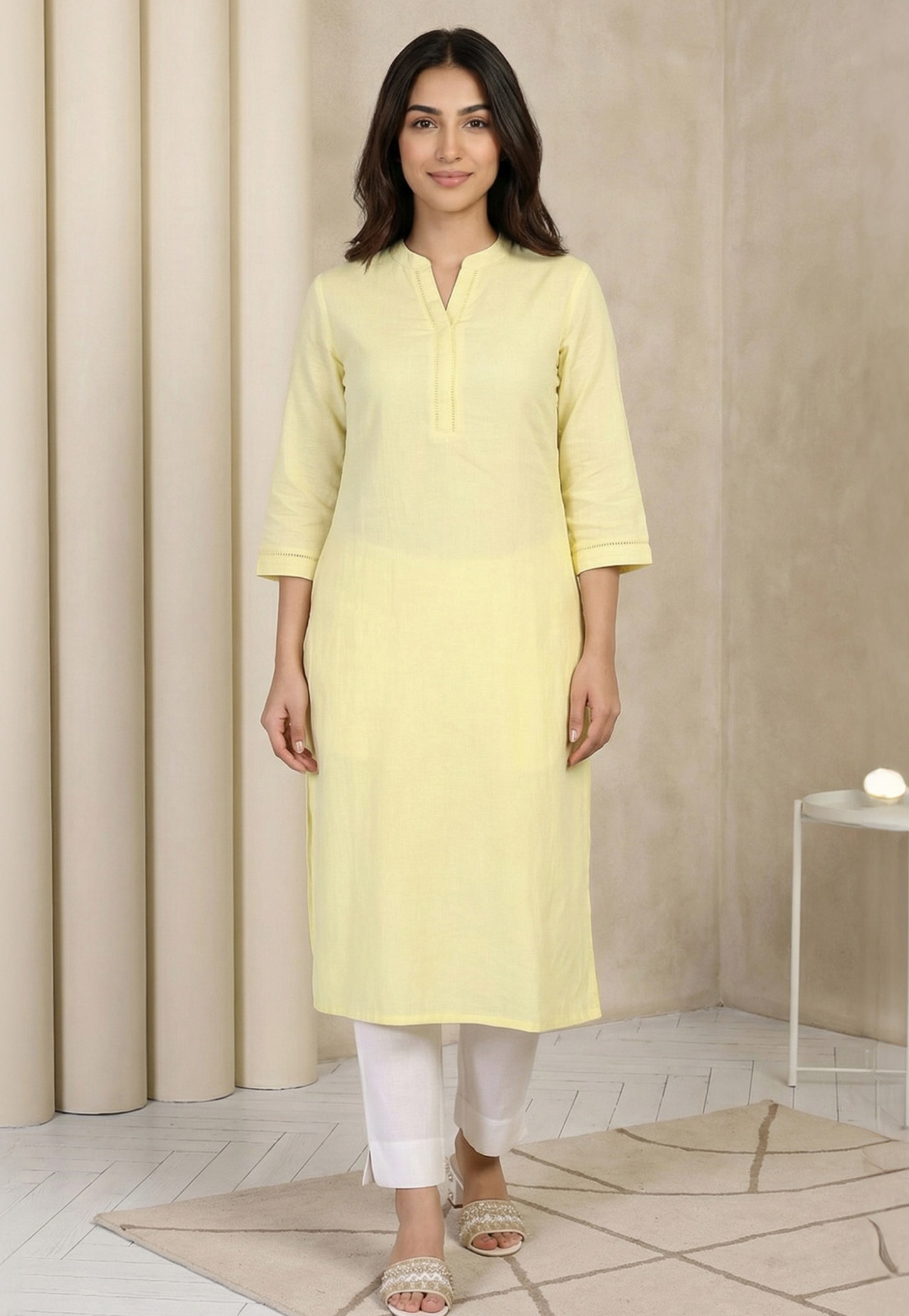 AURELIA Solid Straight Kurta-picture-31