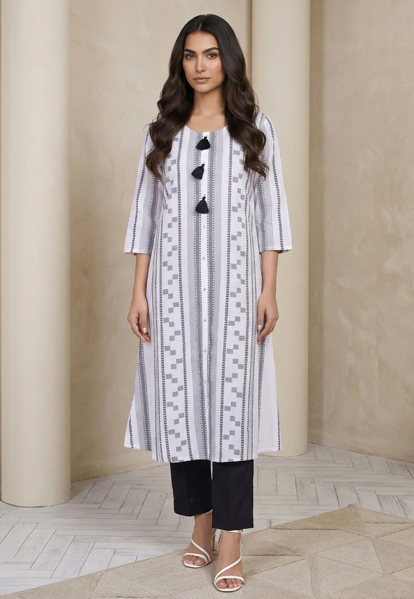 AURELIA Woven Straight Kurta-image-29