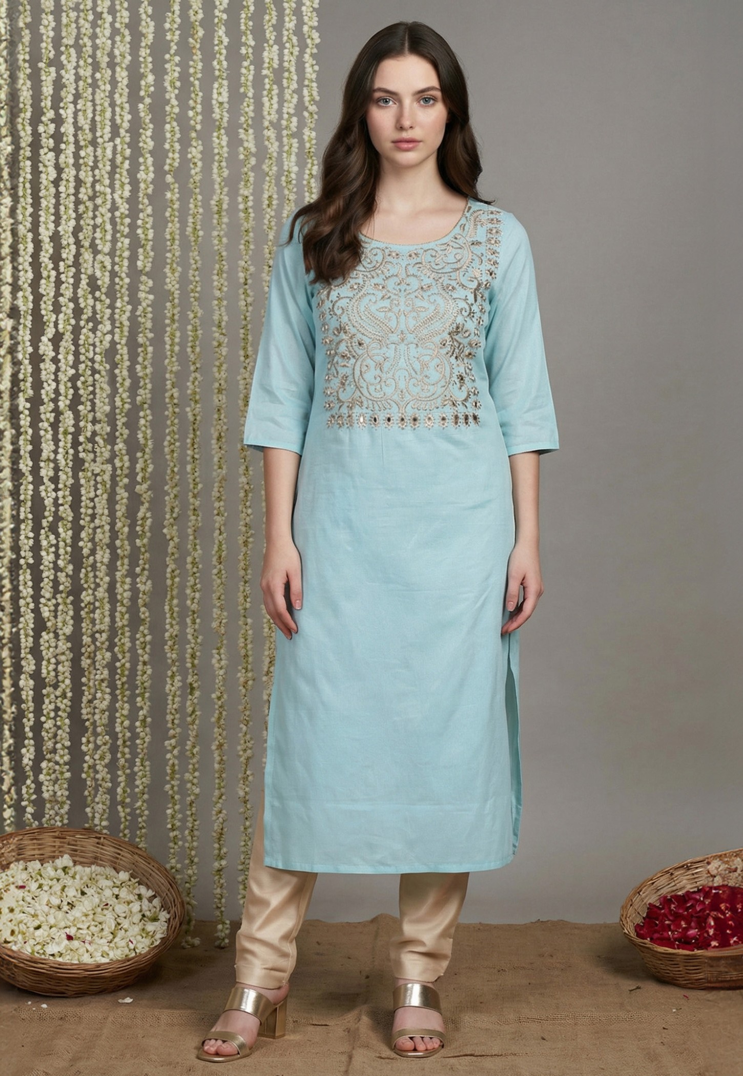 AURELIA Embroidered Straight Kurta-picture-31