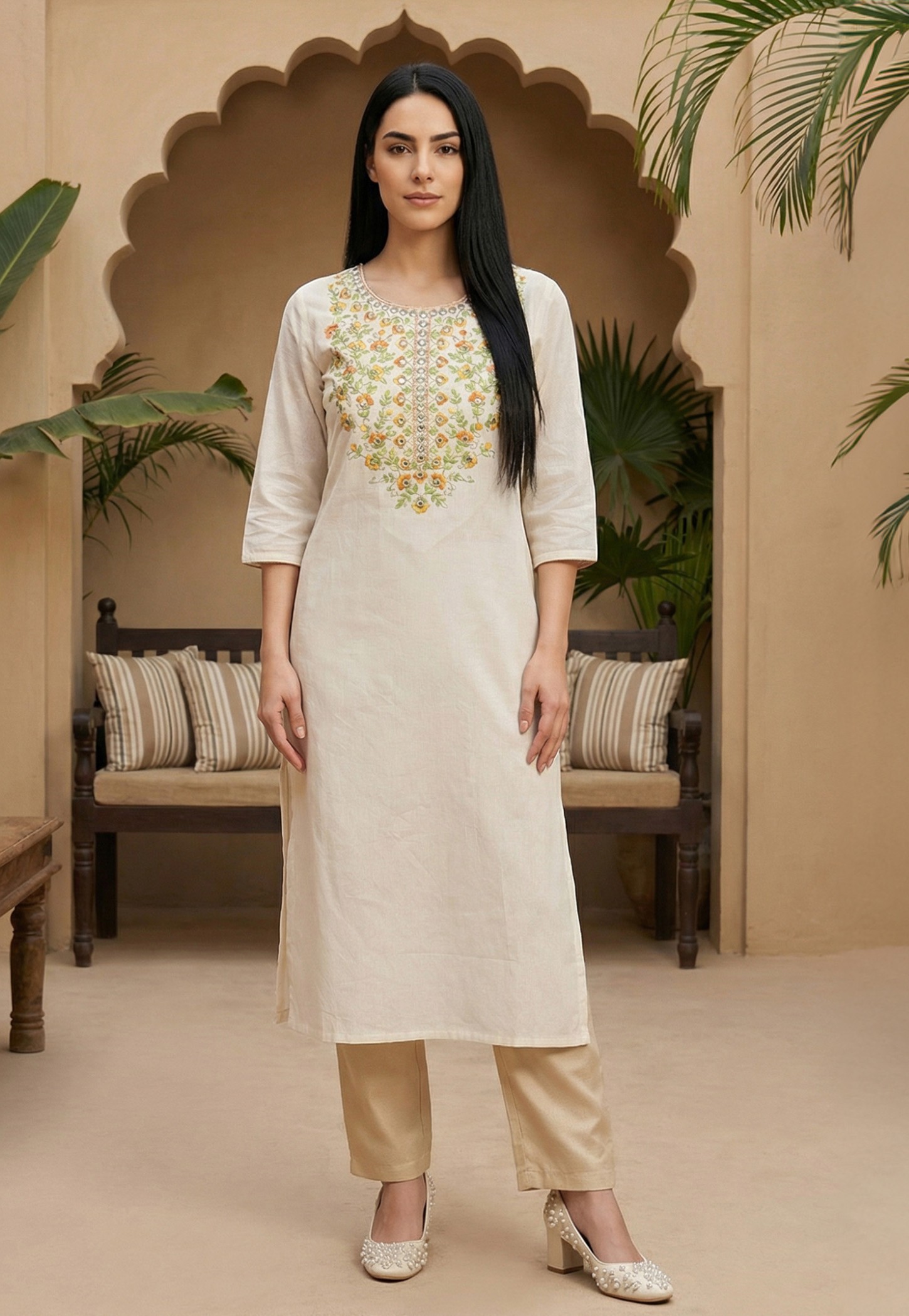 AURELIA Embroidered Straight Kurta-picture-11