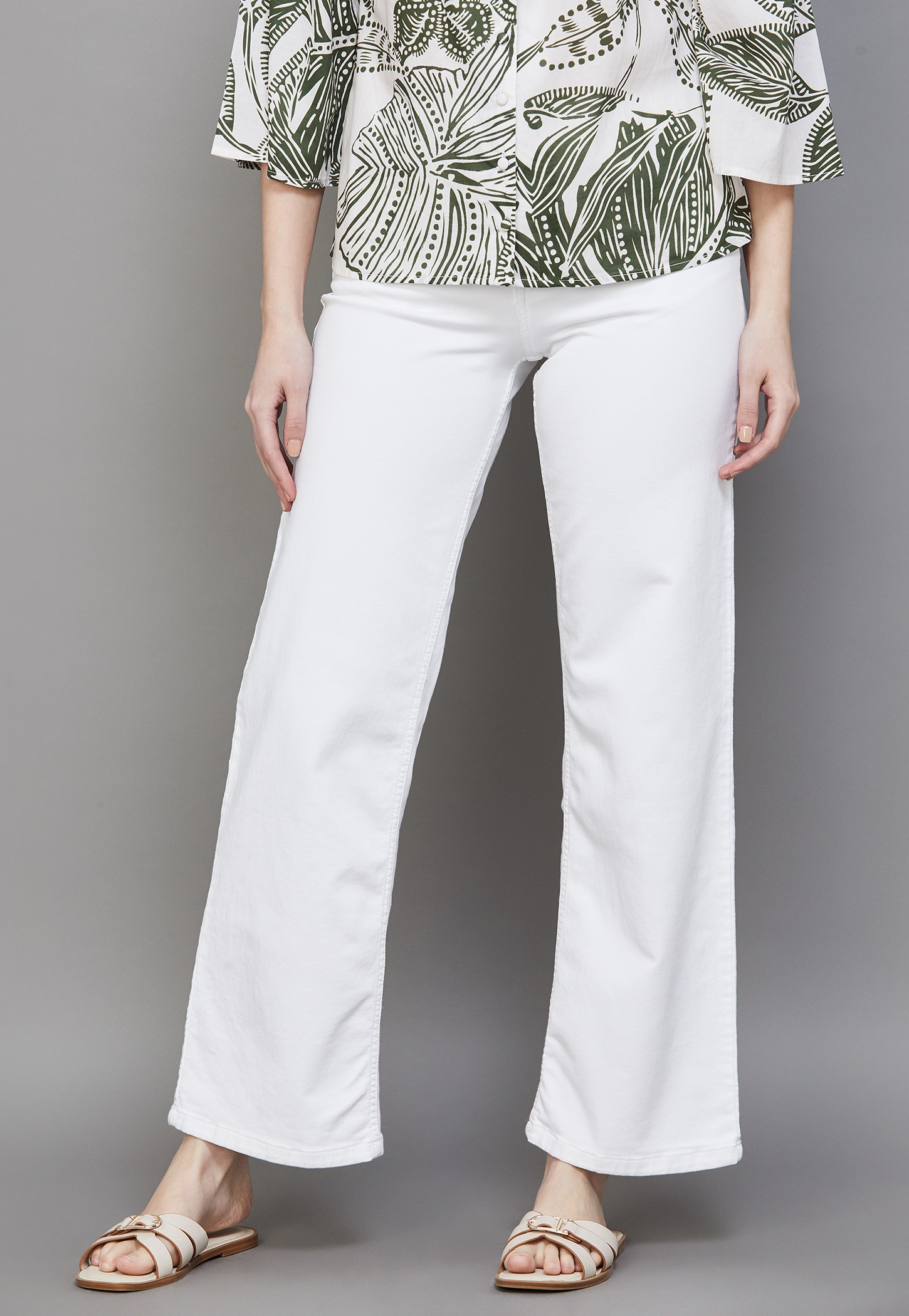 KRAUS Solid Wide Leg Jeans-picture-31