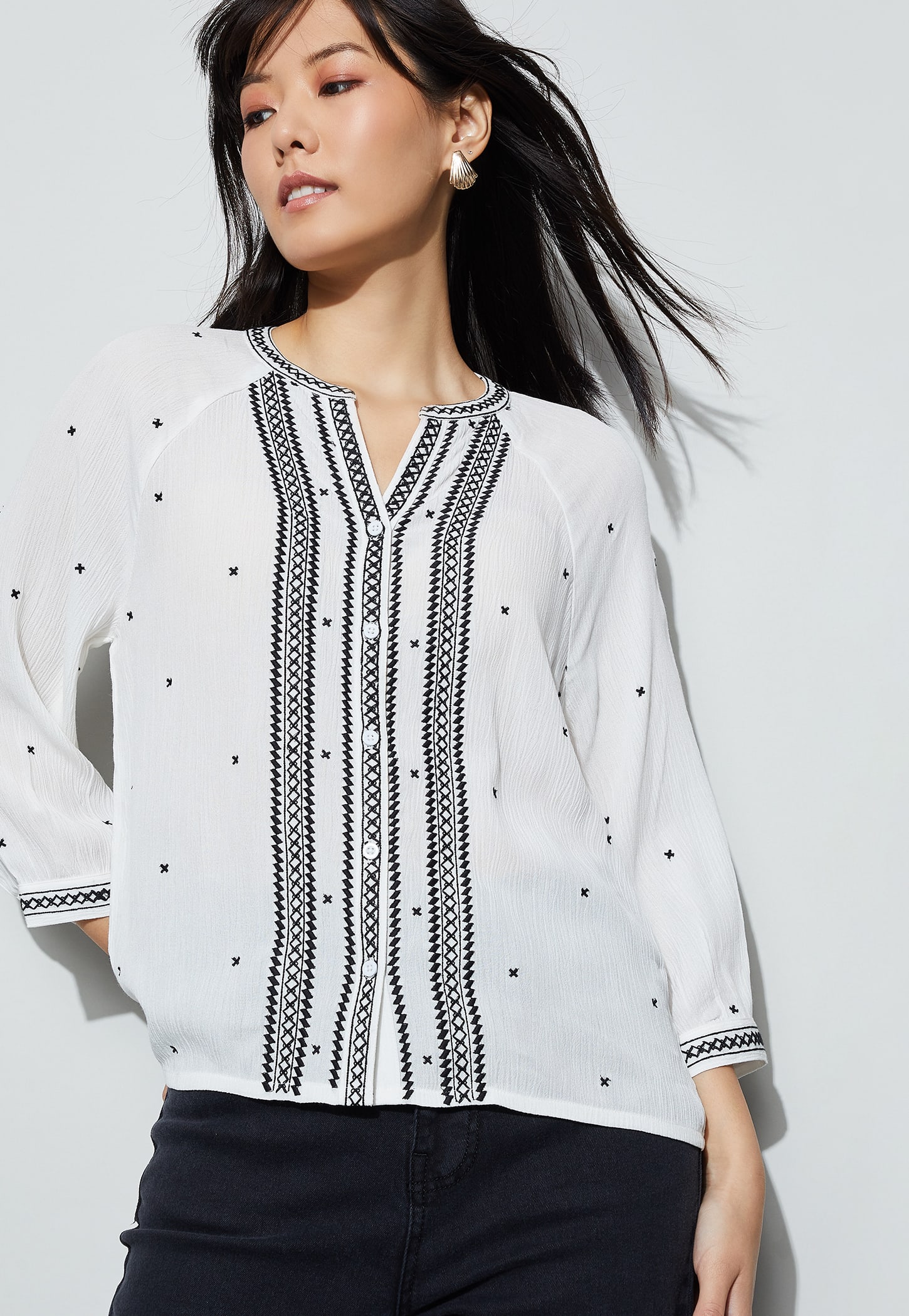 FAME FOREVER Embroidered Top-picture-56