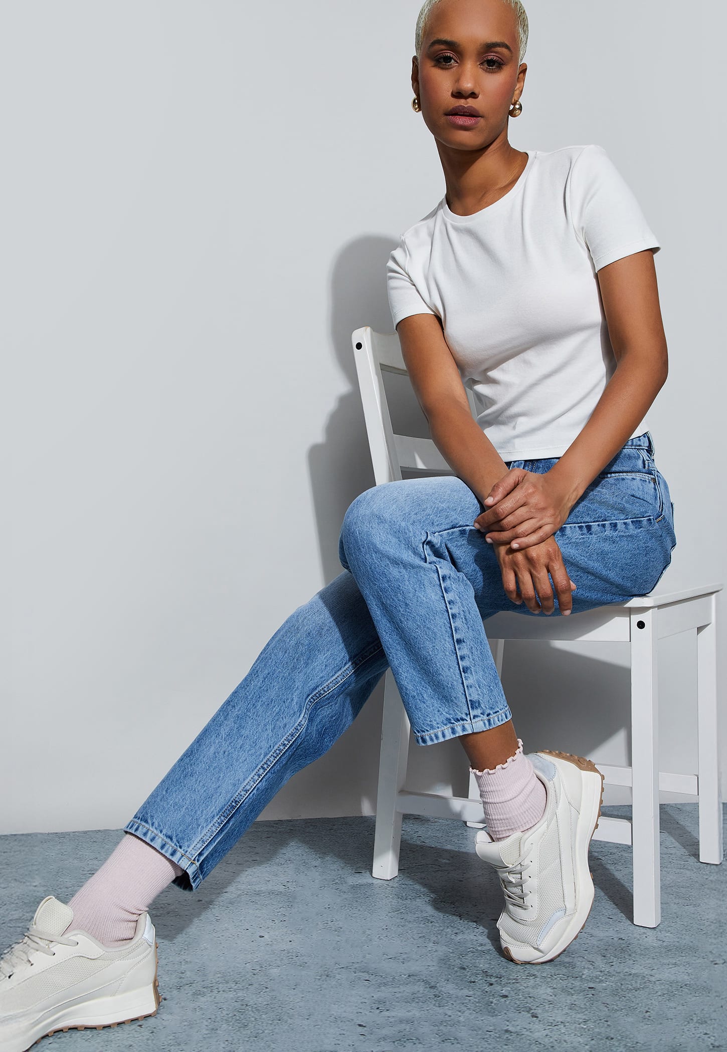 GINGER Solid High-Waist Jeans-picture-28