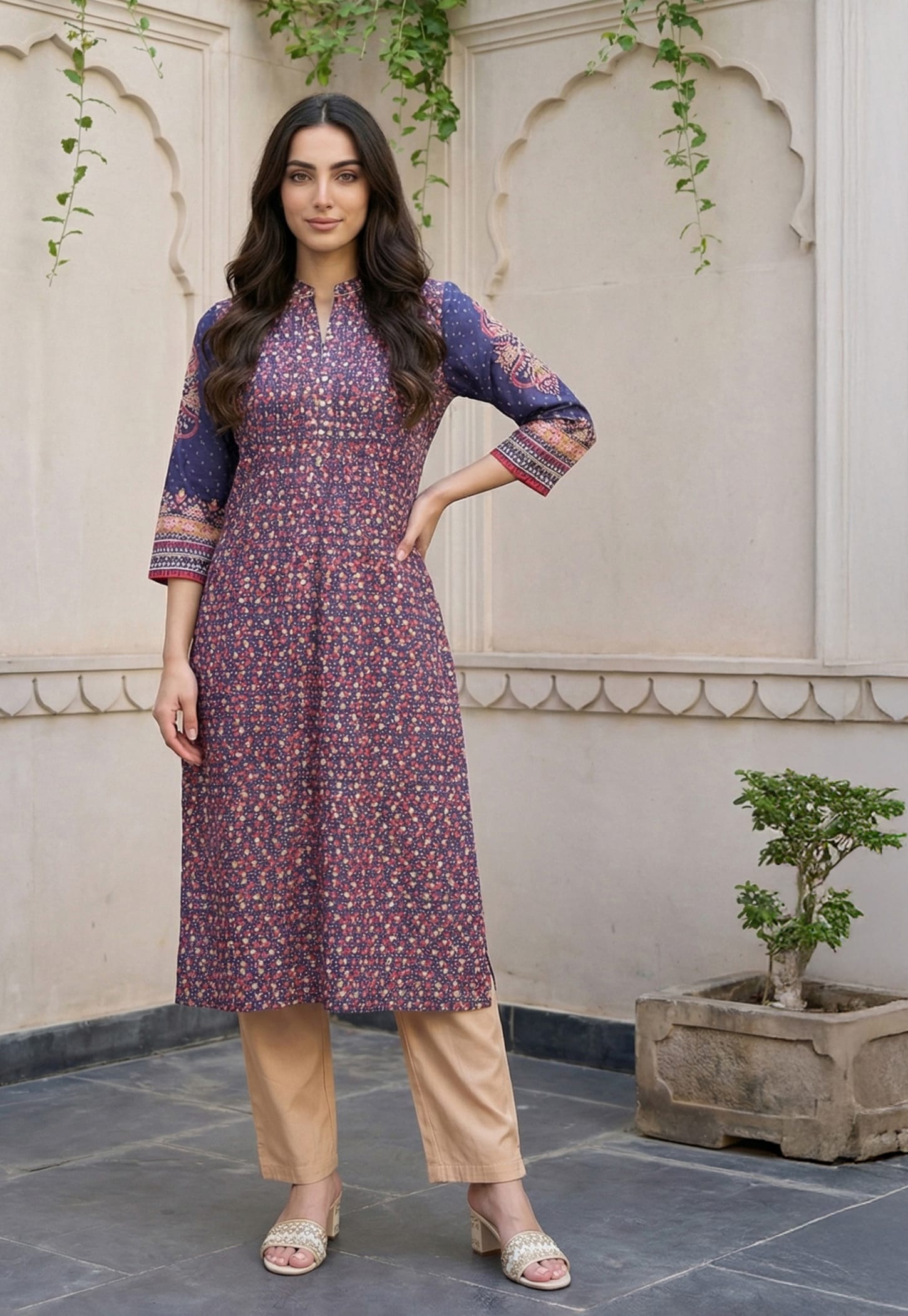 AURELIA Ethnic Motif Straight Kurta-picture-42
