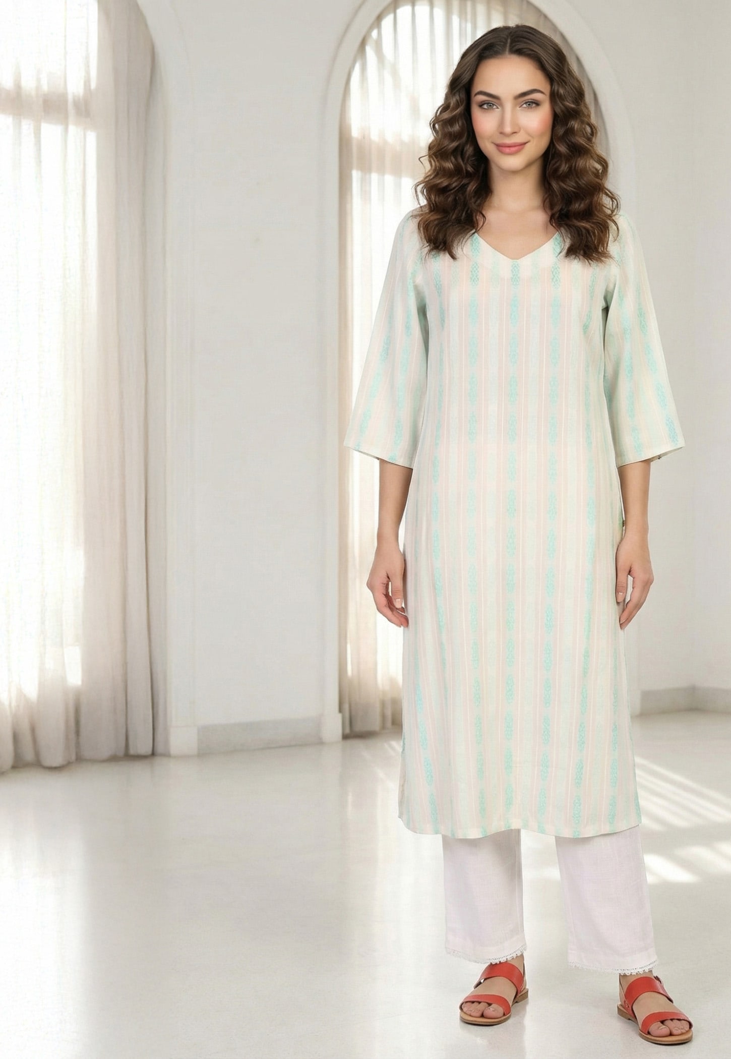 AURELIA Ethnic Motif Straight Kurta-picture-31