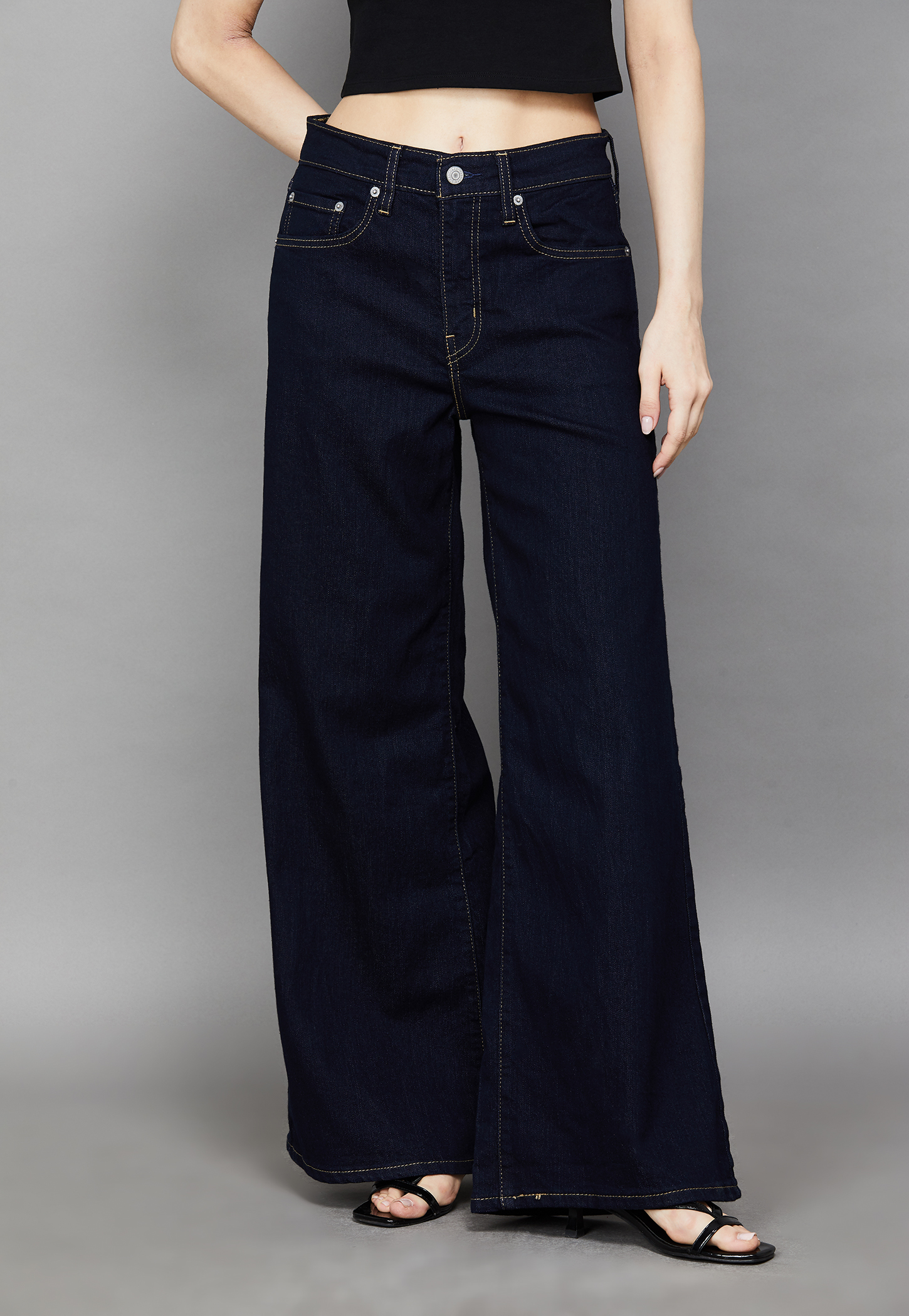 LEVI'S Dark Wash Wide-Leg Jeans