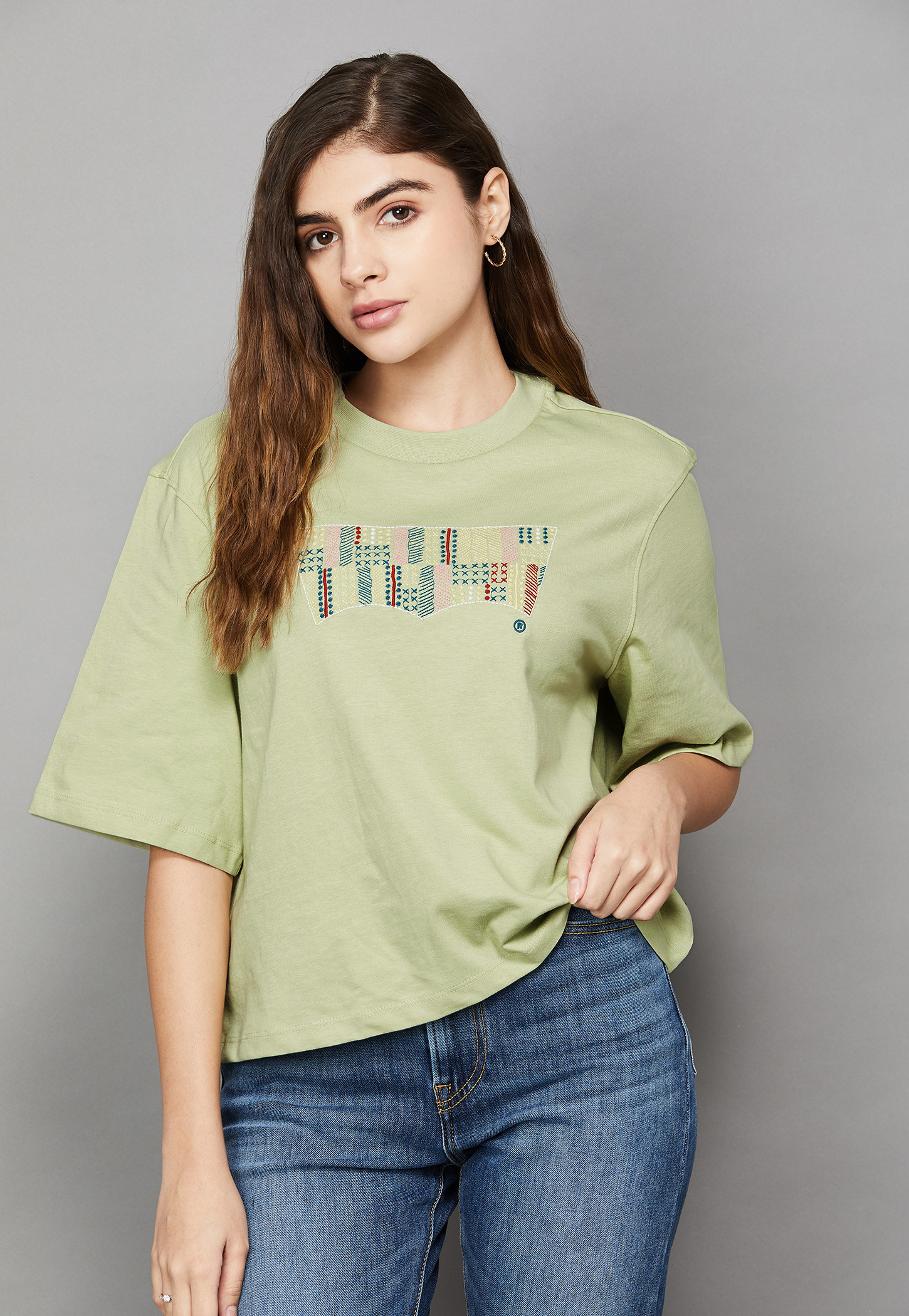 LEVI'S Embroidered Relaxed Fit T-shirt-image-2