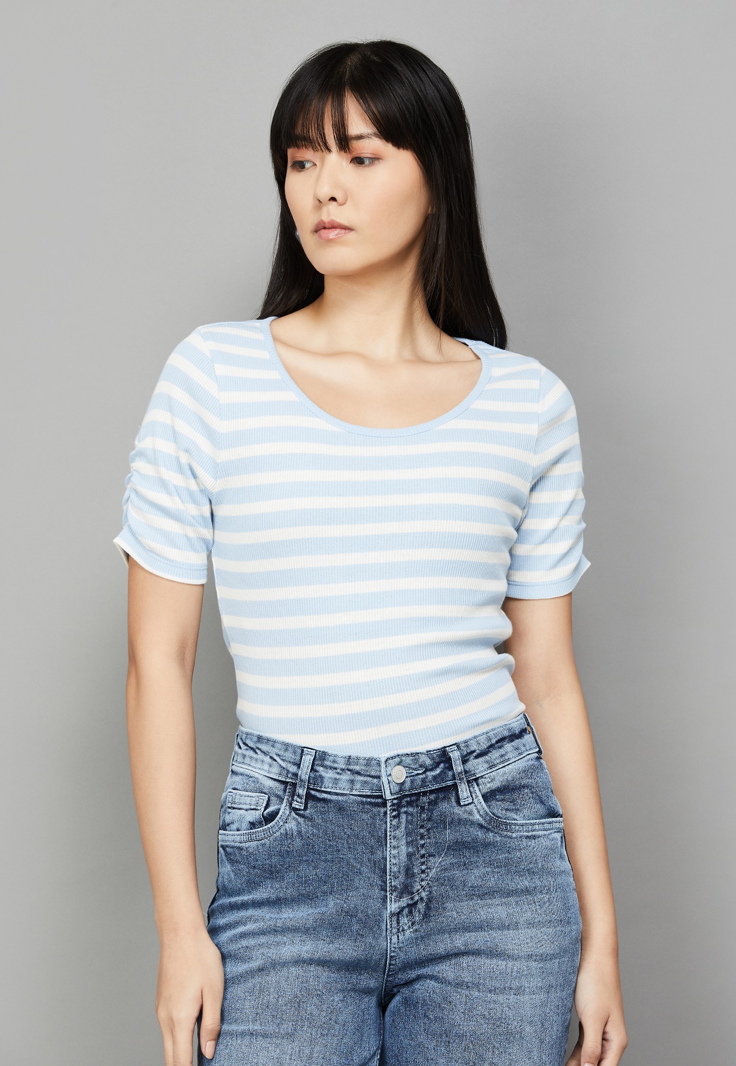 LEVI's Striped Ribbed T-shirt-picture-32