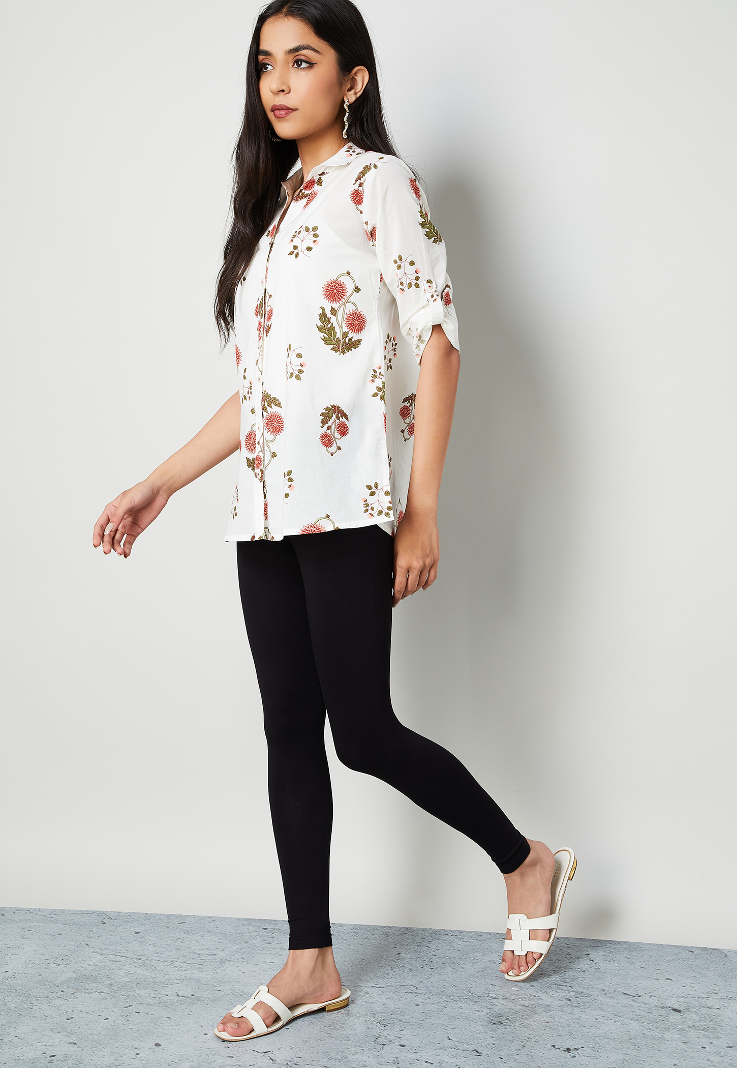 MELANGE Solid Leggings-picture-39