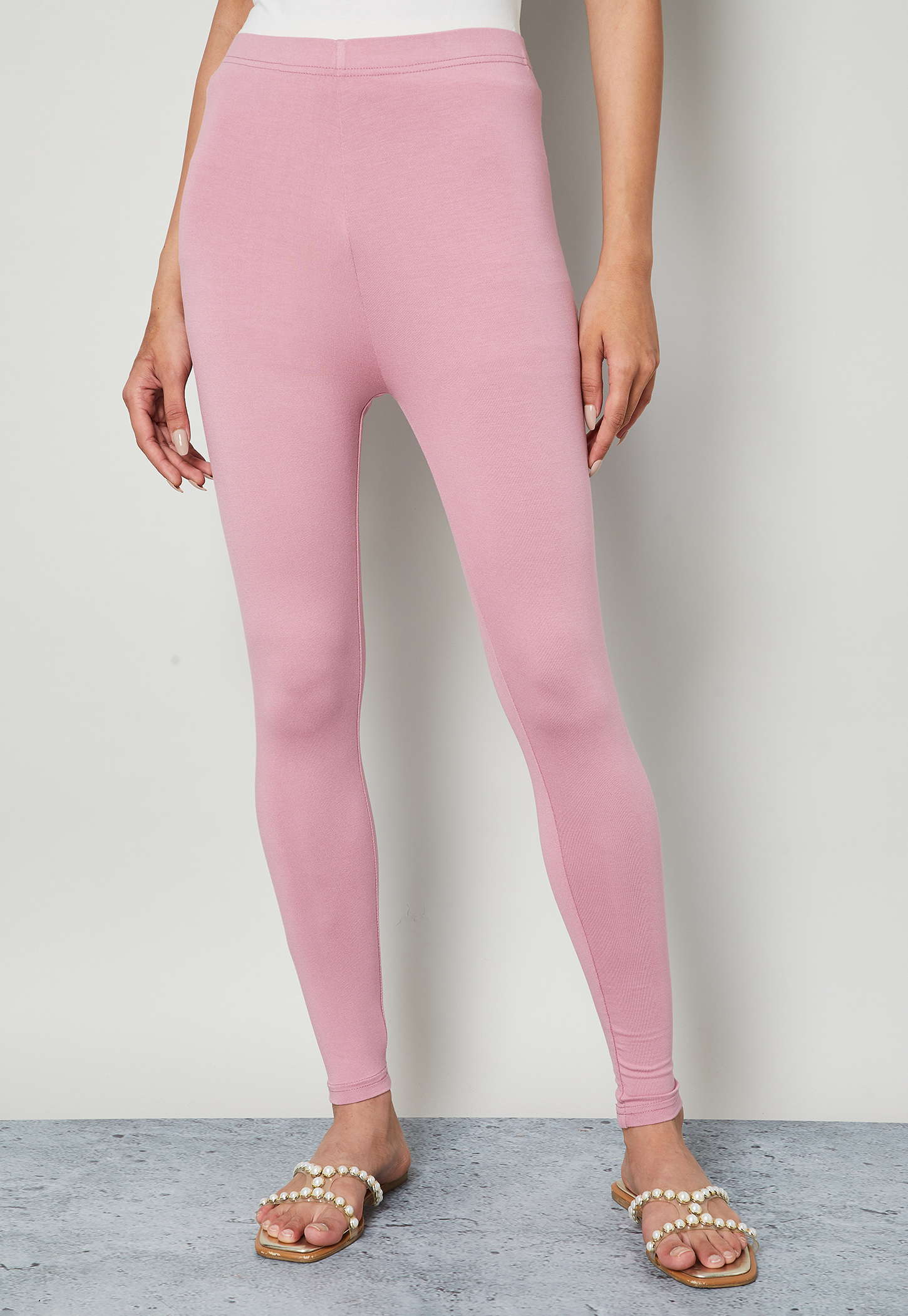 MELANGE Solid Leggings-picture-42