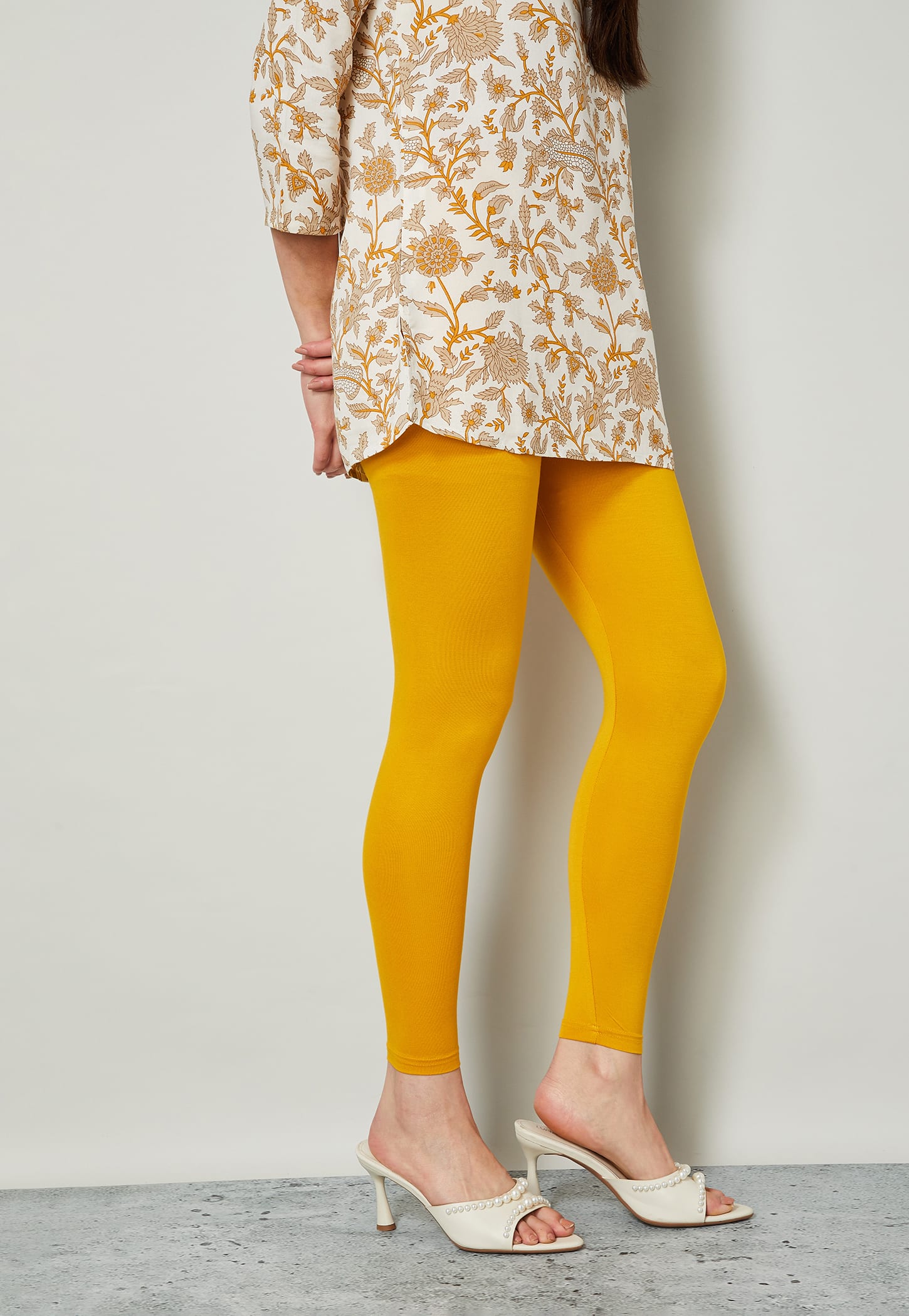MELANGE Solid Leggings-picture-10