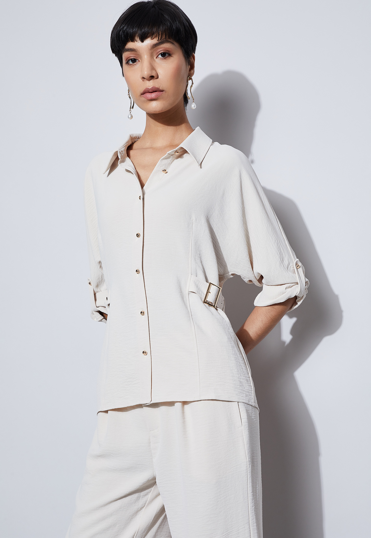 CODE Buckle Detail Shirt-image-3