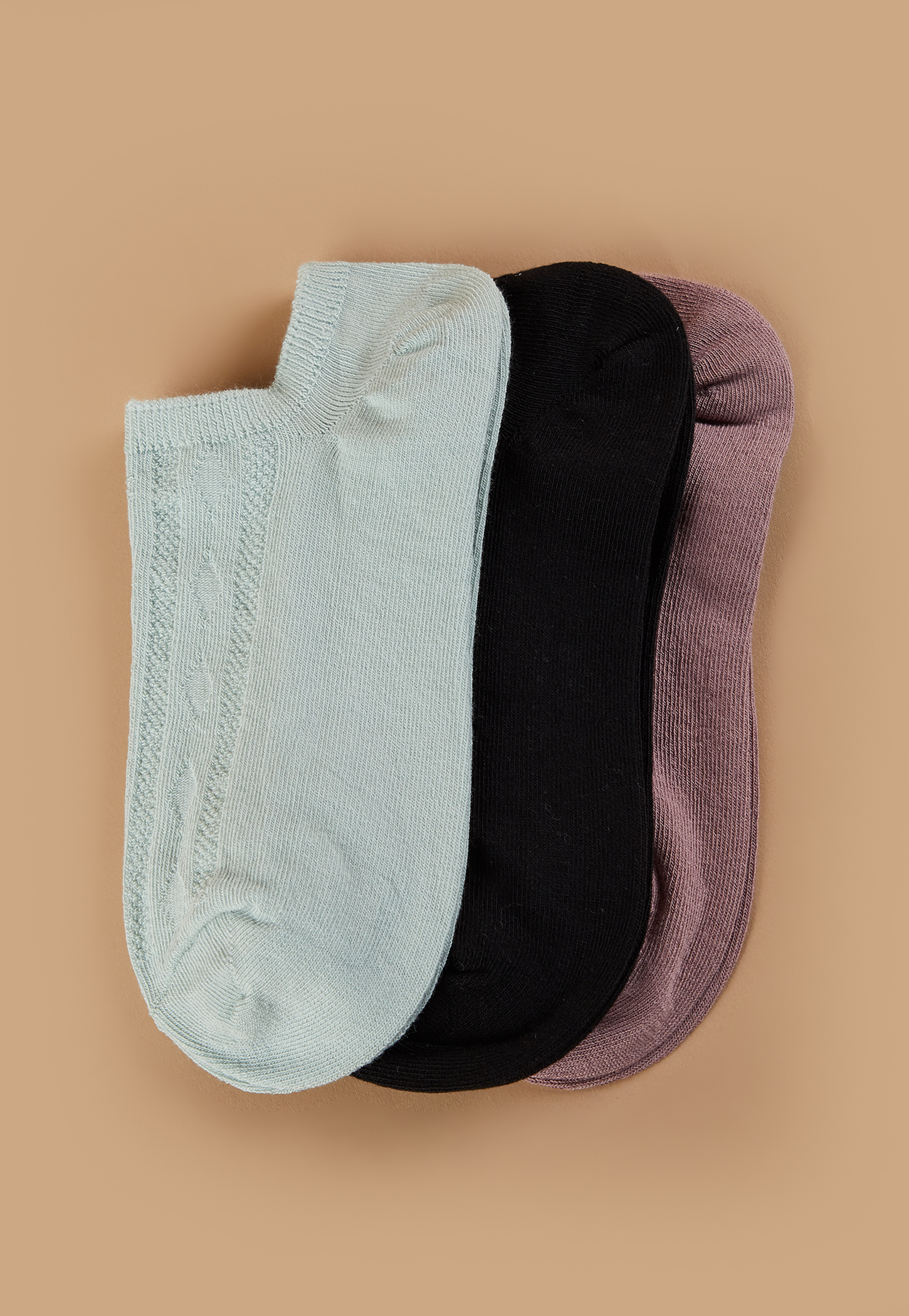 GINGER Patterned Ankle Length Socks - Pack of 3-picture-51