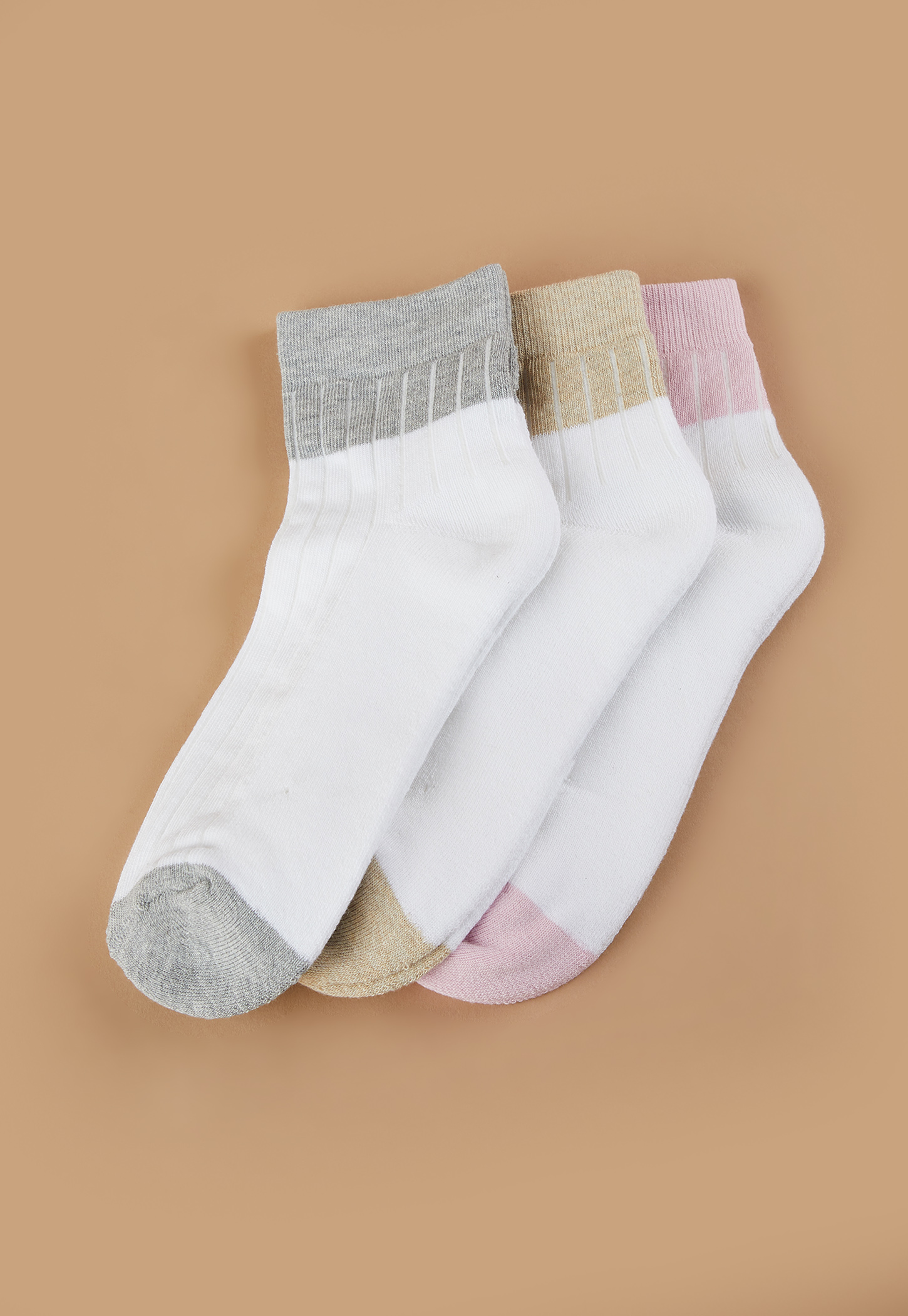 GINGER Women Knitted Ankle Length Socks - Pack of 3-picture-56