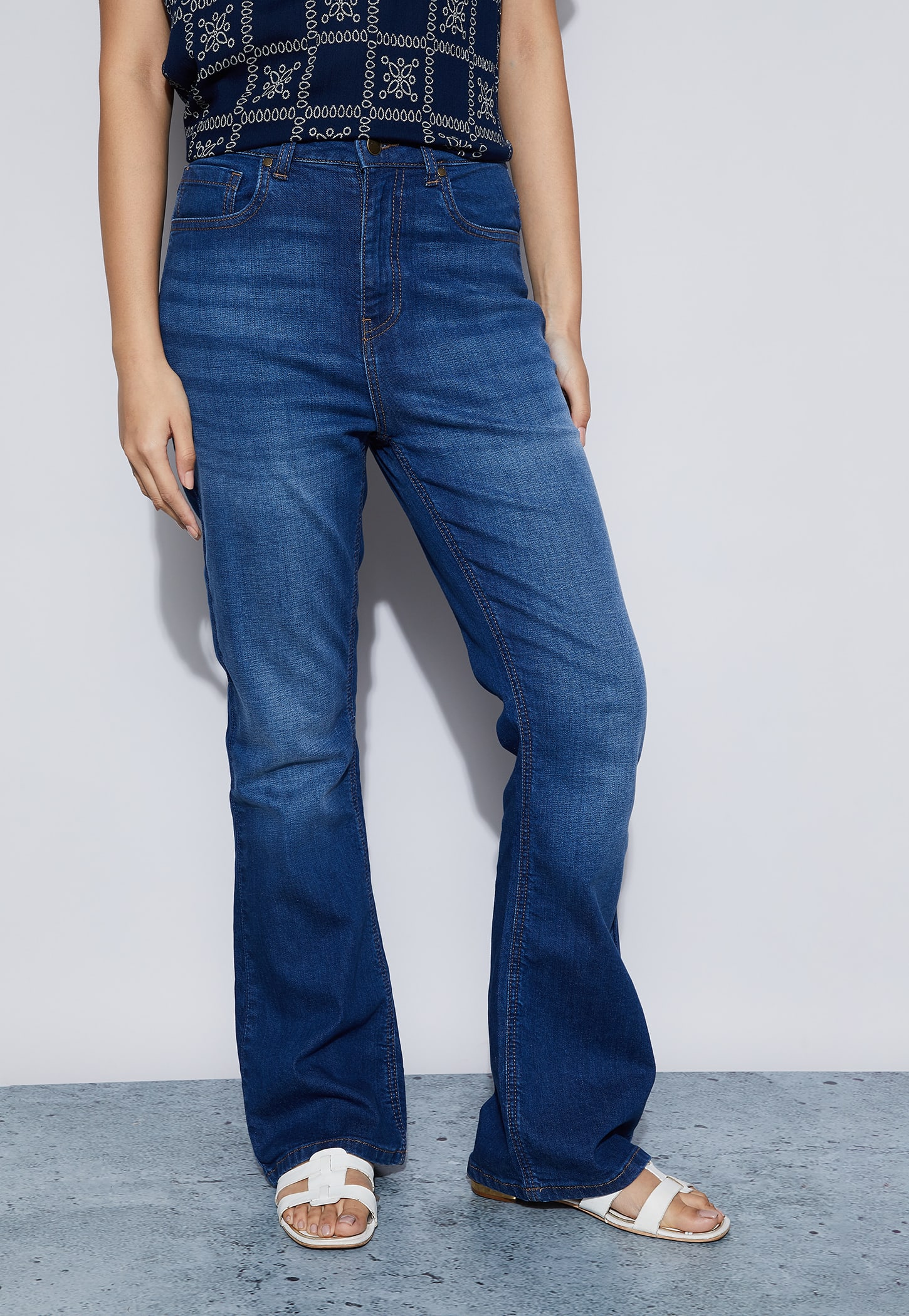 FAME FOREVER Washed Bootcut Jeans-picture-22
