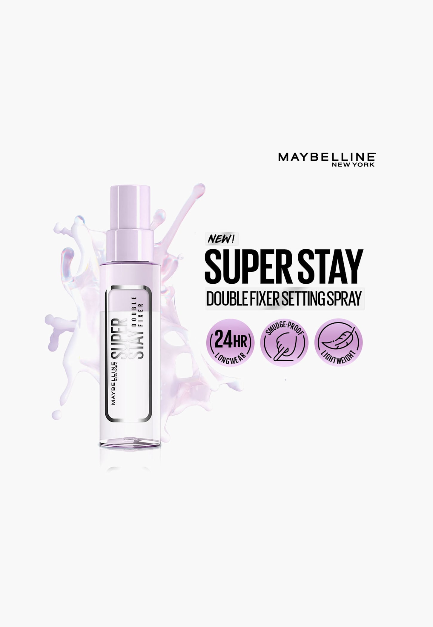 MAYBELLINE NEW YORK Superstay Double Fixer Setting Spray - 55ml-image-3