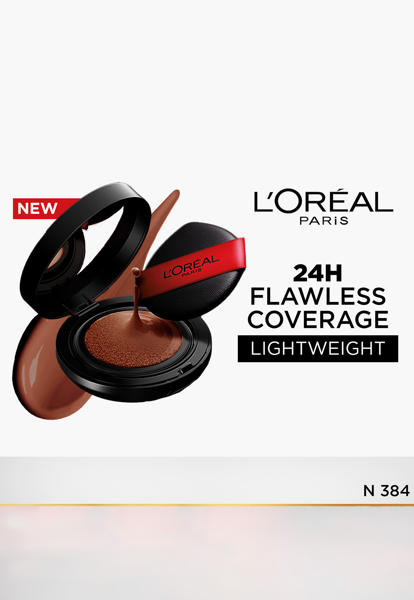 L'Oreal Infallible Cushion Foundation 24Hr Full Coverage Glass-skin finish-N384-11g-picture-43