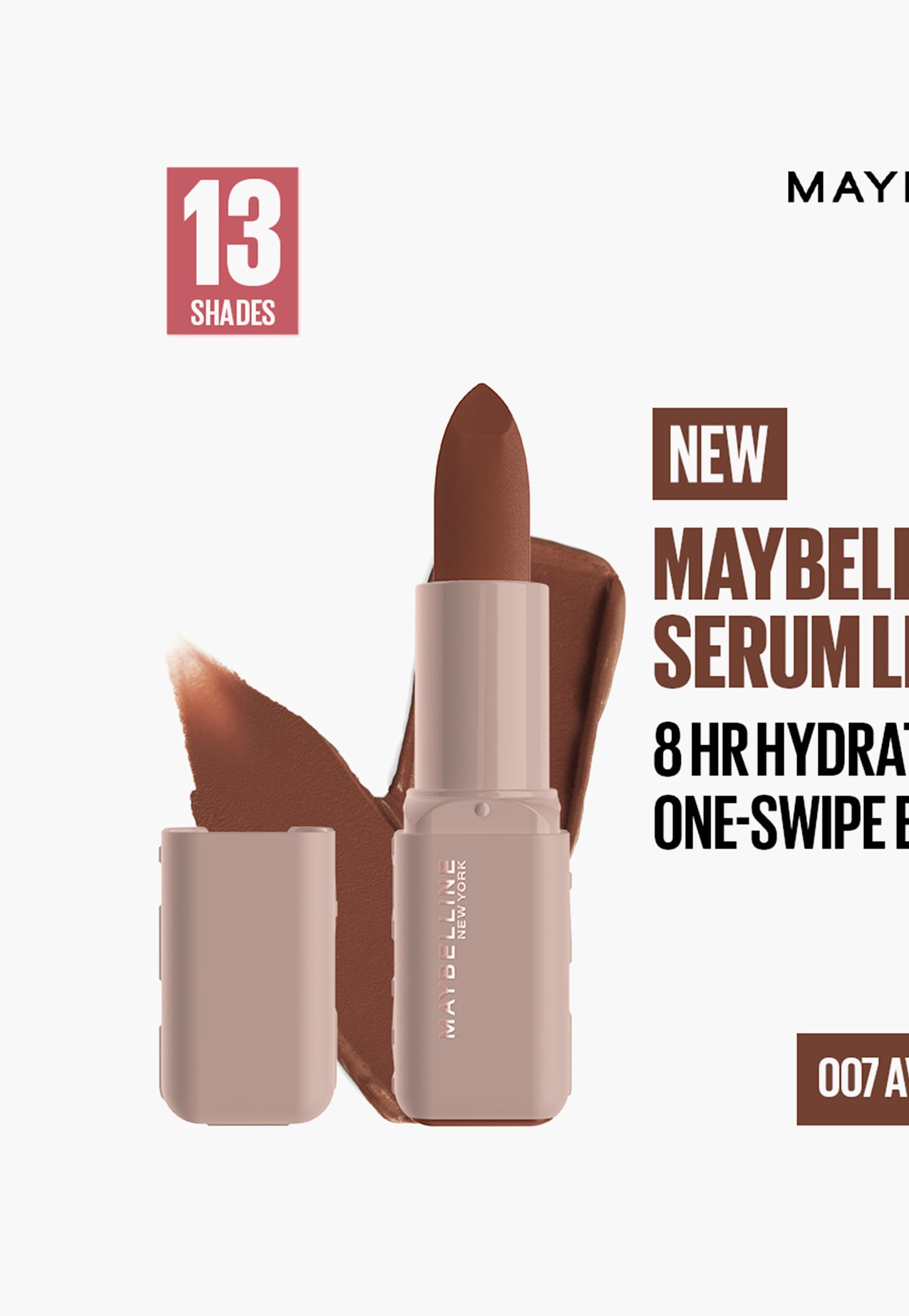 Maybelline Serum Matte Lipstick 8Hr Hydration - 007 Avenue A 4.2g-picture-27