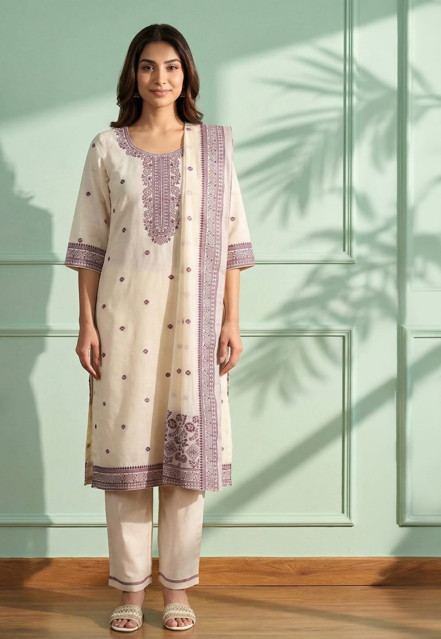 AURELIA Embroidered Straight Kurta Set-picture-34