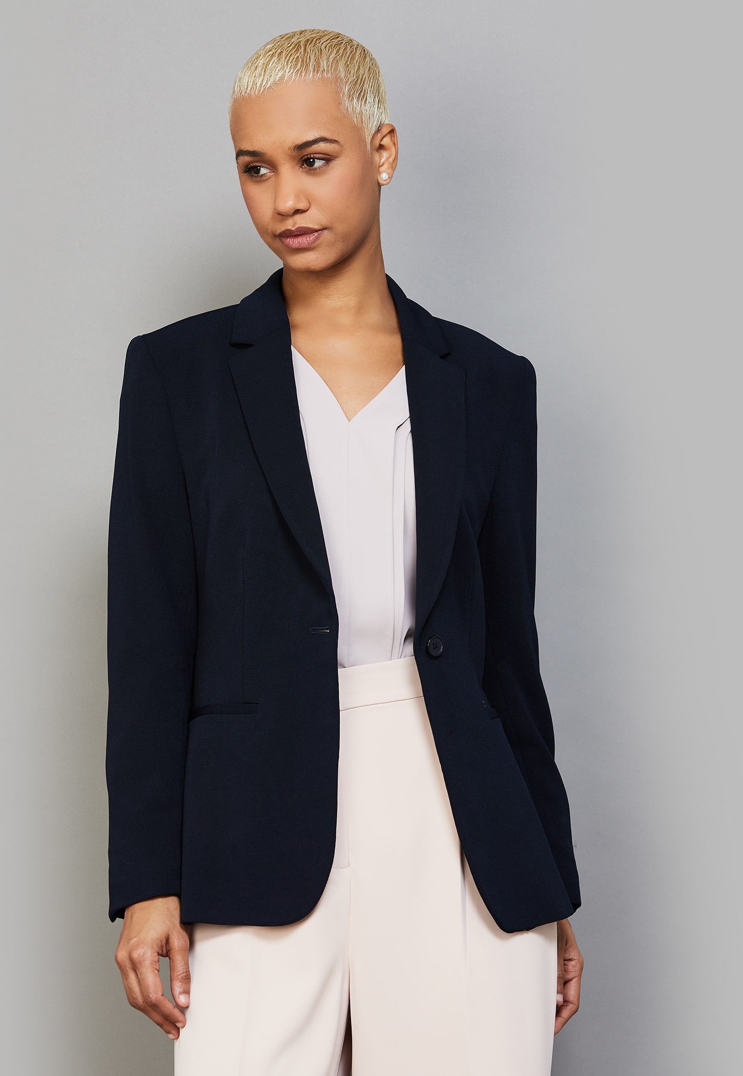 VAN HEUSEN Solid Single-Breasted Blazer-picture-56