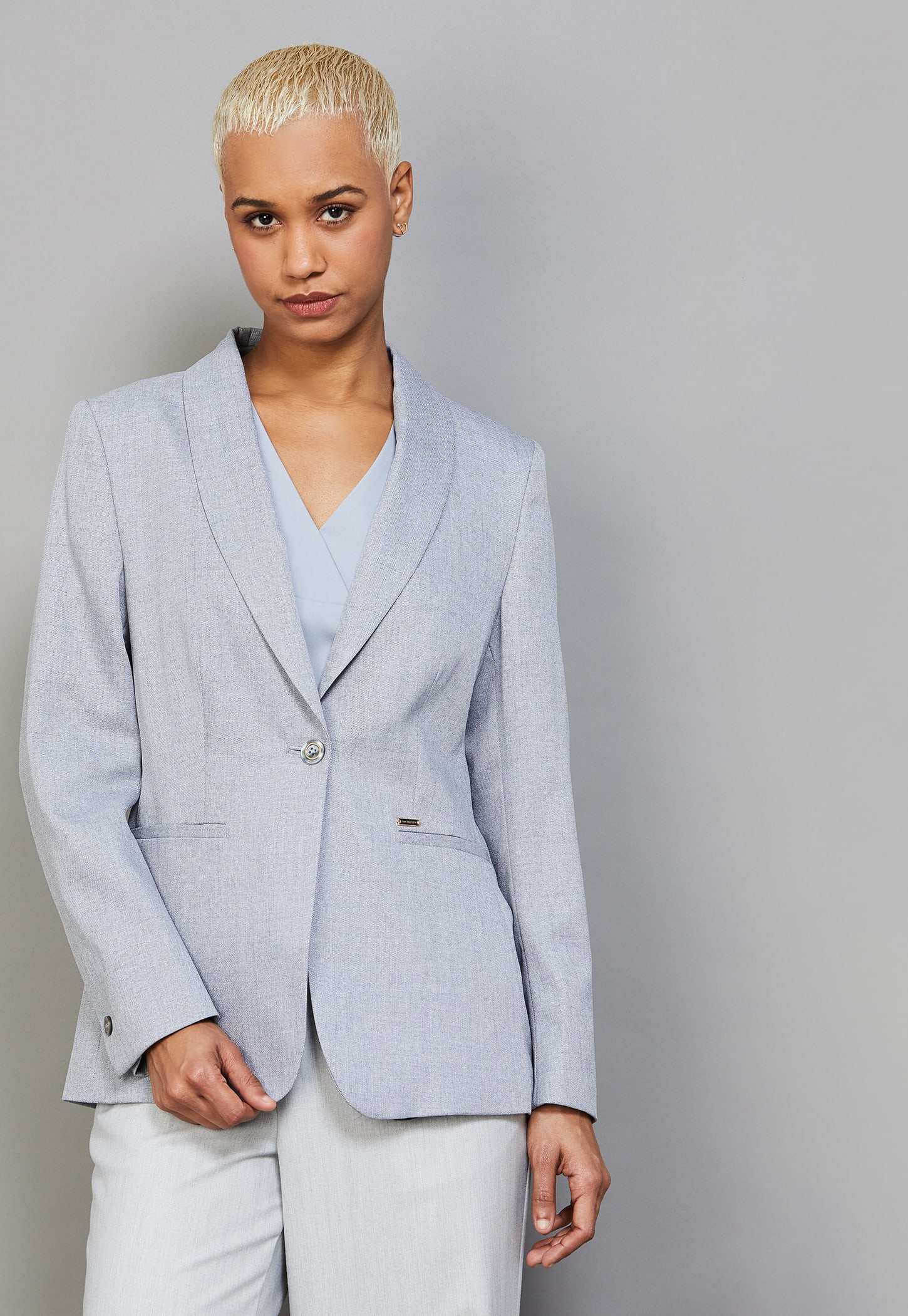 VAN HEUSEN Solid Single-Breasted Blazer-picture-22
