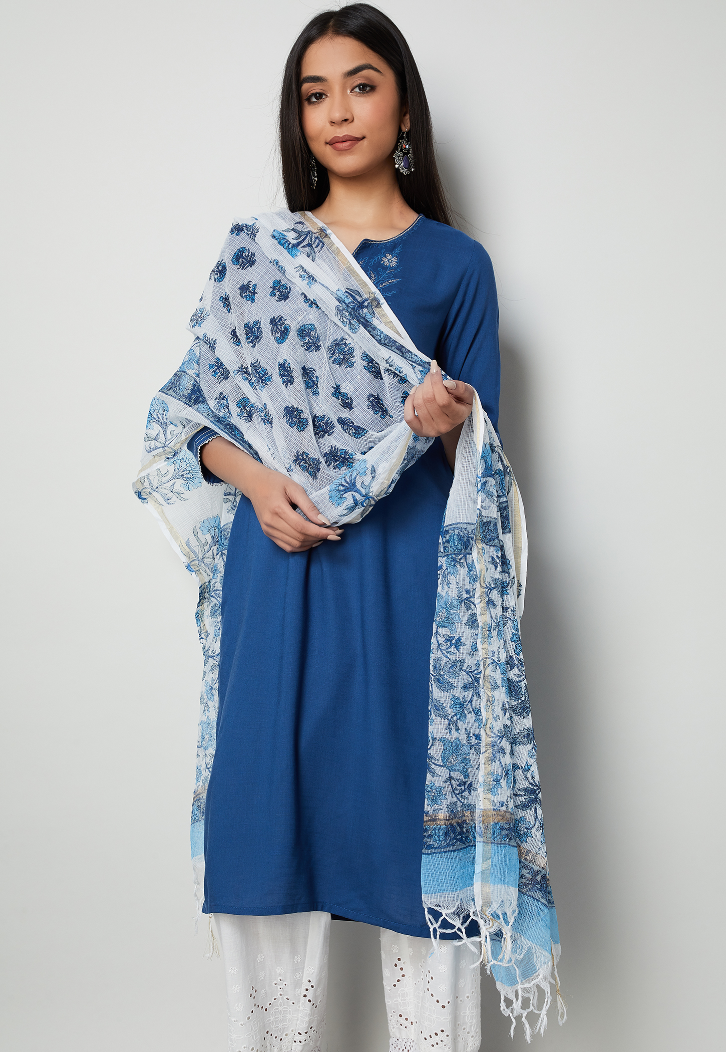 MELANGE Floral Print Dupatta-picture-41