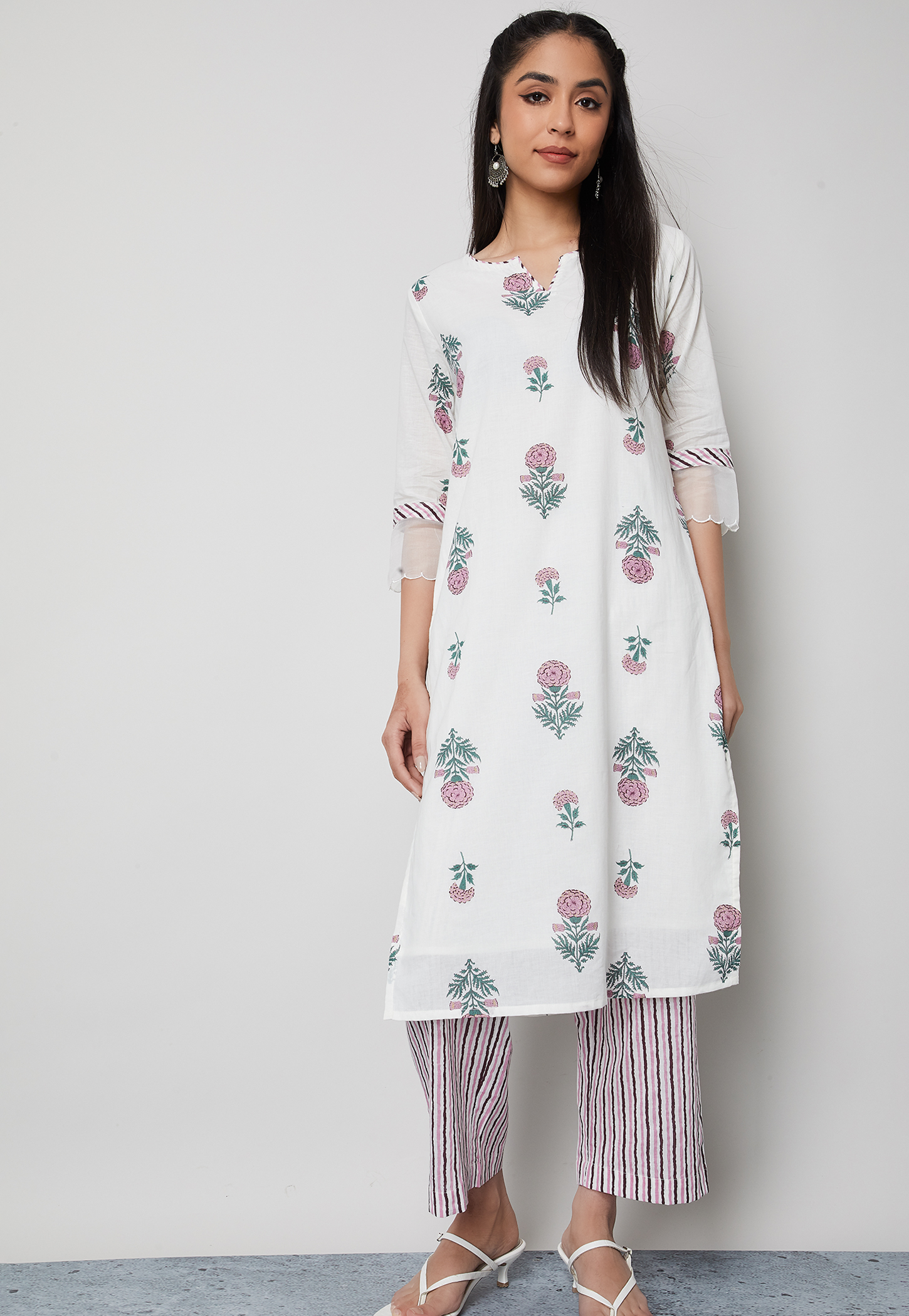 MELANGE Floral Print Kurta Set-picture-23