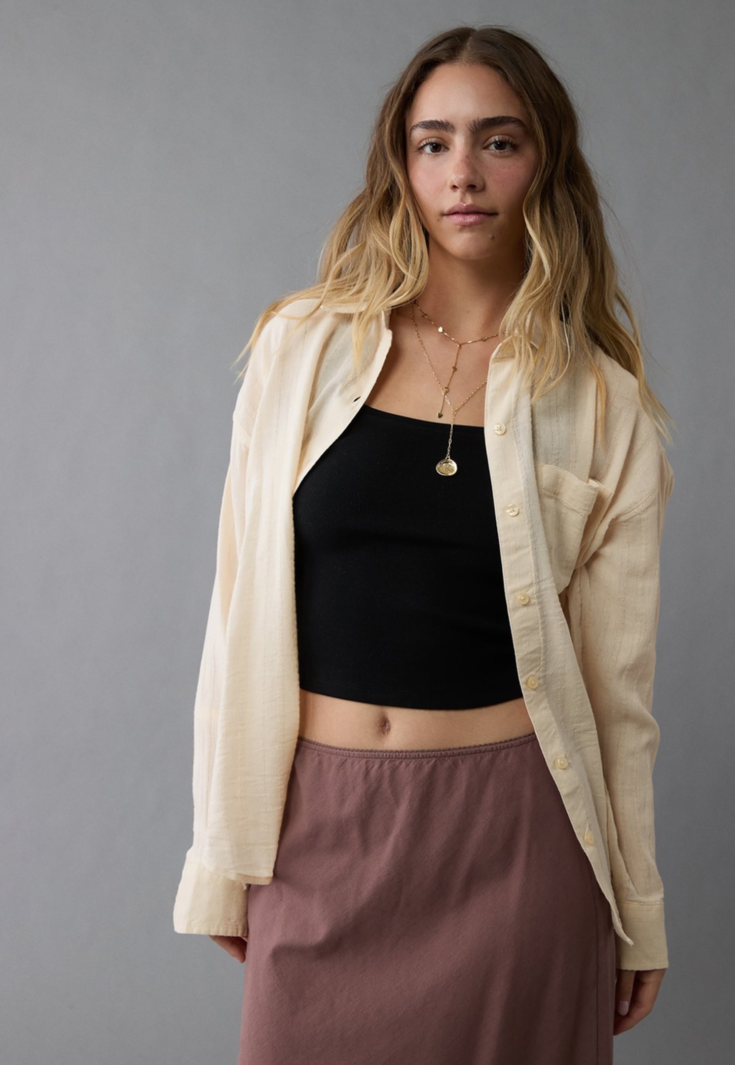 AMERICAN EAGLE Solid Regular Shirt-picture-14