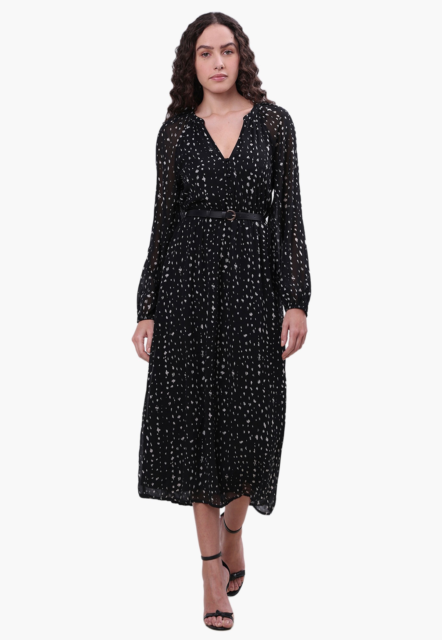 VERO MODA Printed Belted Midi Dress-picture-35