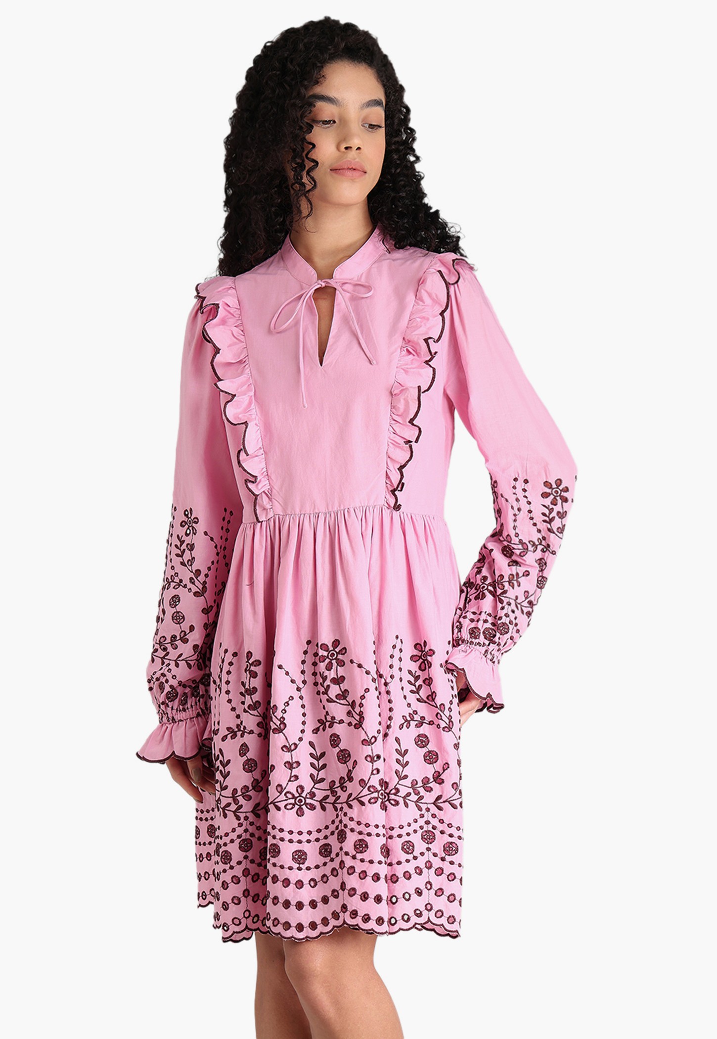 VERO MODA Schiffli Fit & Flare Dress-image-37