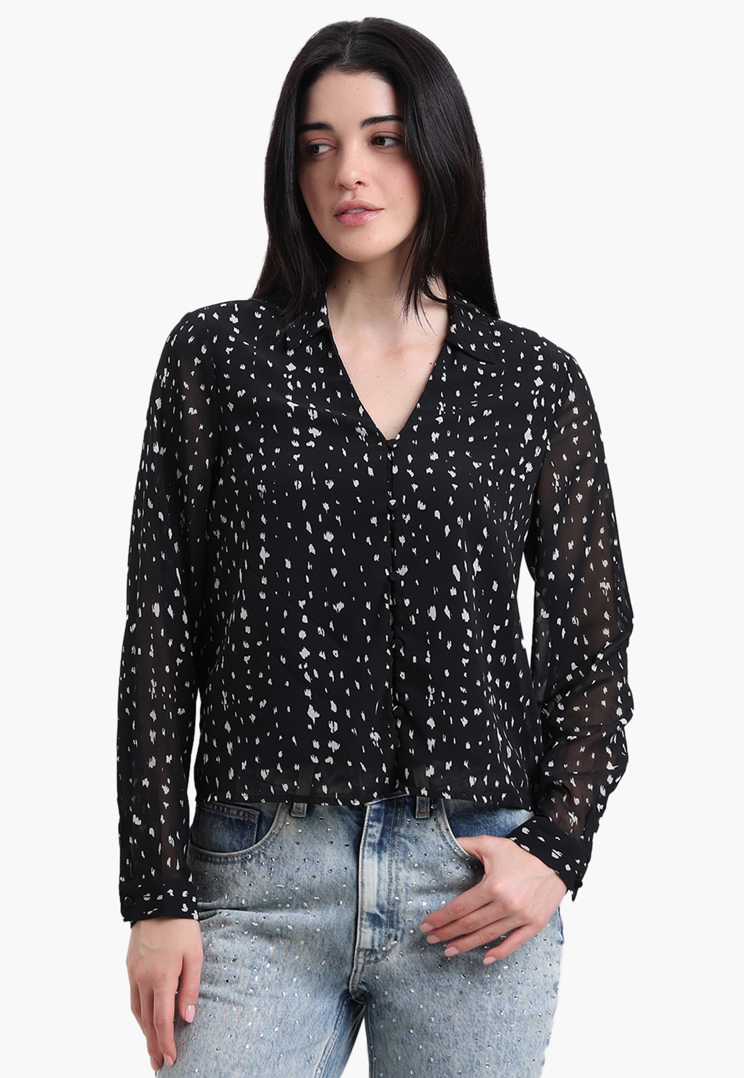 VERO MODA Printed Sheer Shirt-picture-38