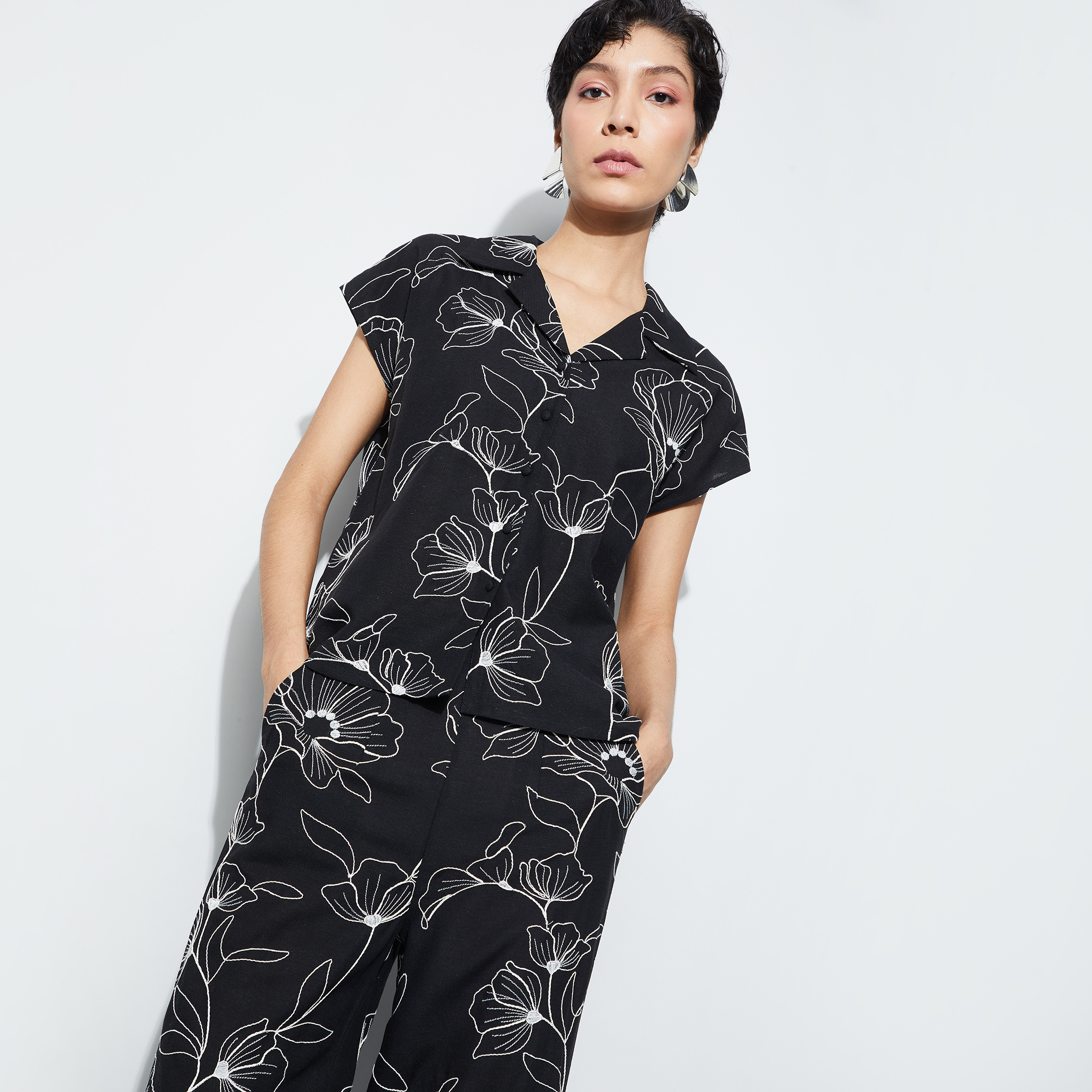 CODE Floral Print Regular Shirt-picture-19